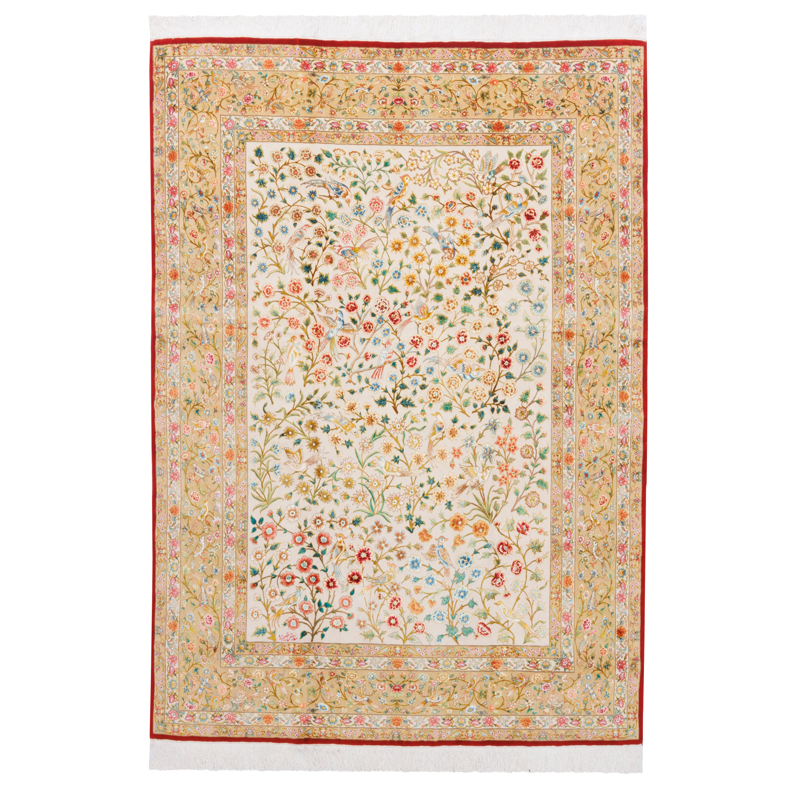 Tabriz Handmade Carpet — Sarasar | Silk Pile / Silk Warp | 150 × 210 cm | SKU 10300060