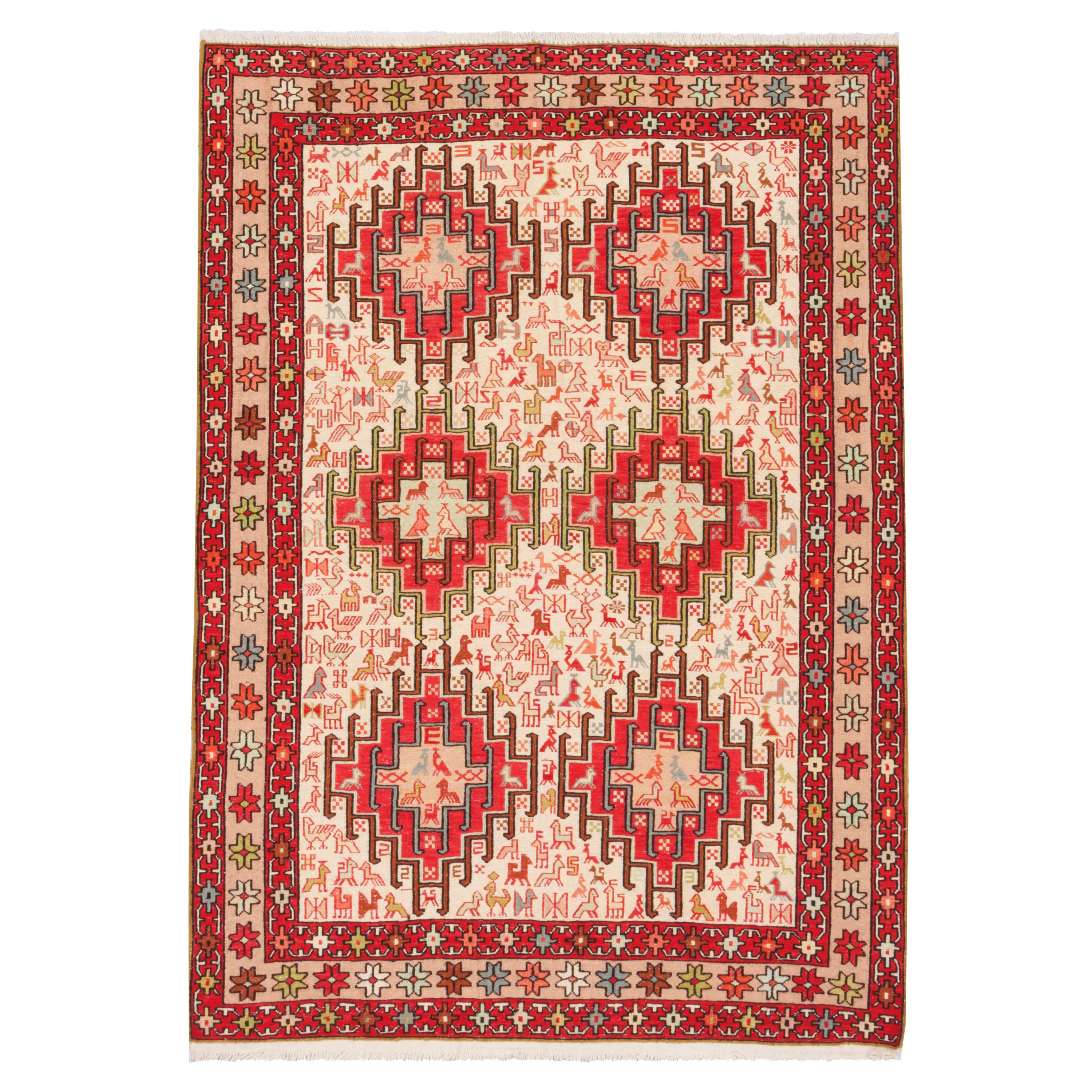 Sirjan Handmade Kilim — Sarasar | Full Wool | 105 × 148 cm | SKU 40101198