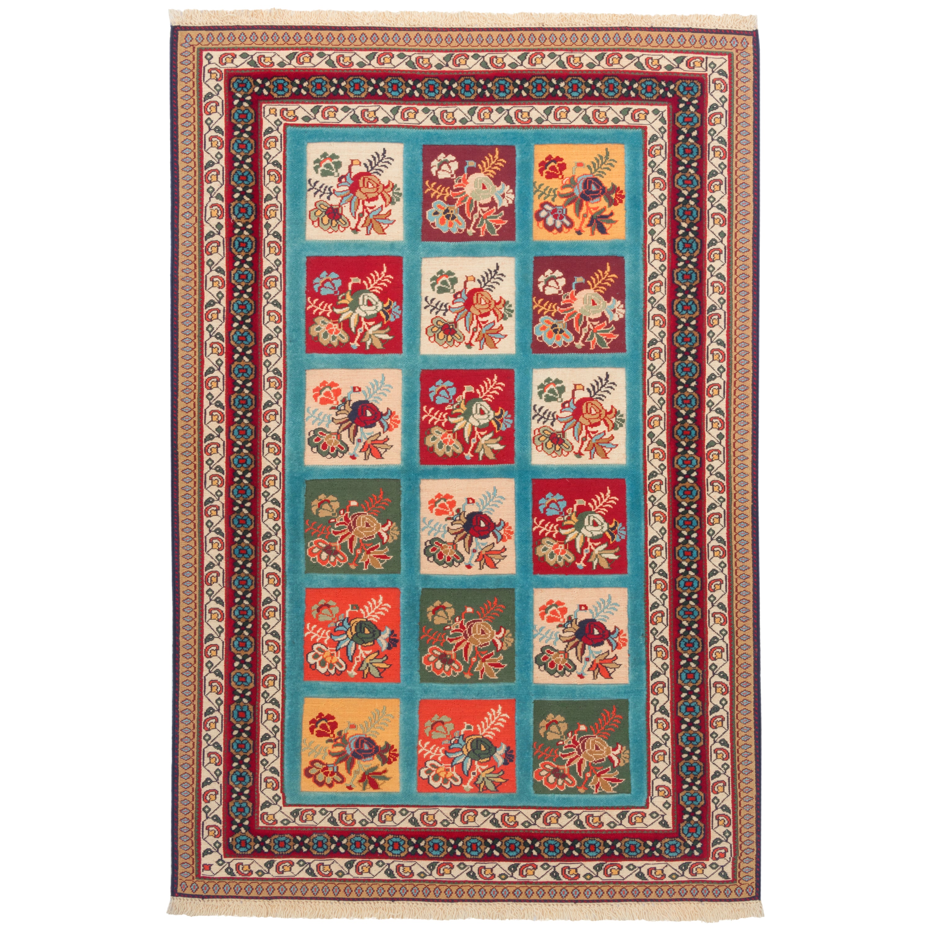 Sirjan Handmade Kilim Carpet — Kheshti | Full Wool | 100 × 146 cm | SKU 40100287
