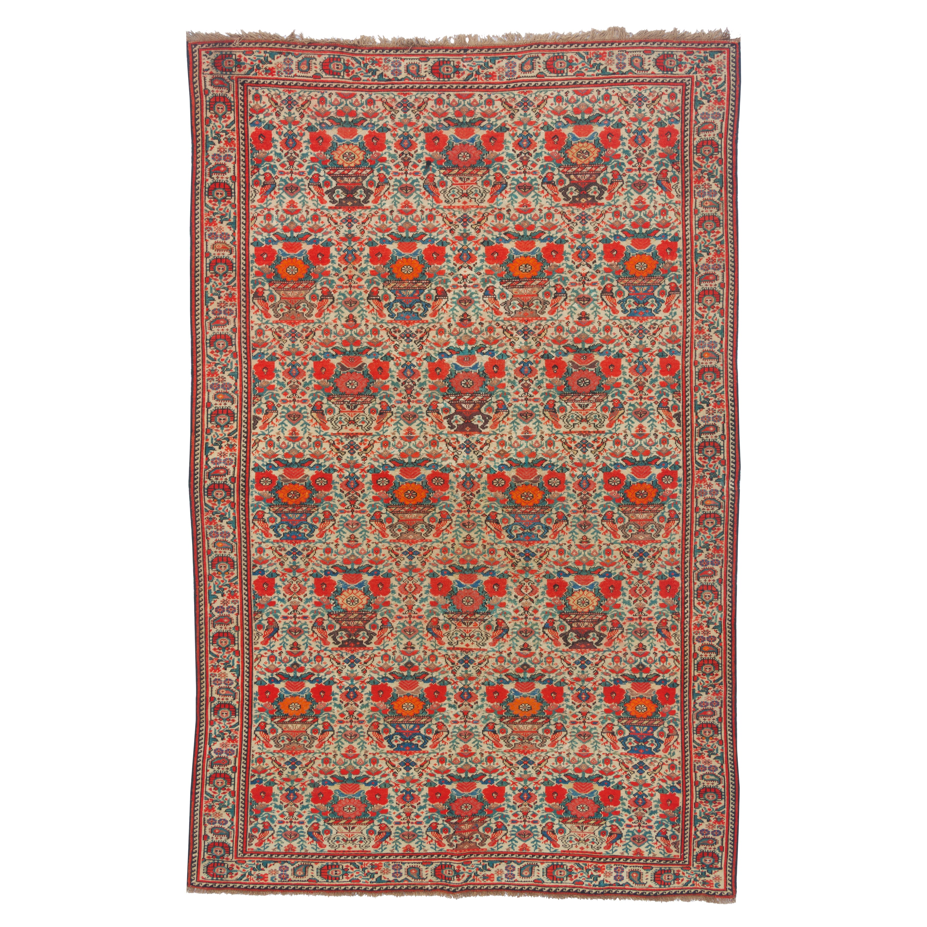 Farahan Handmade Carpet — Sarasar | Wool / Cotton Warp | 124 × 190 cm | SKU 10200033