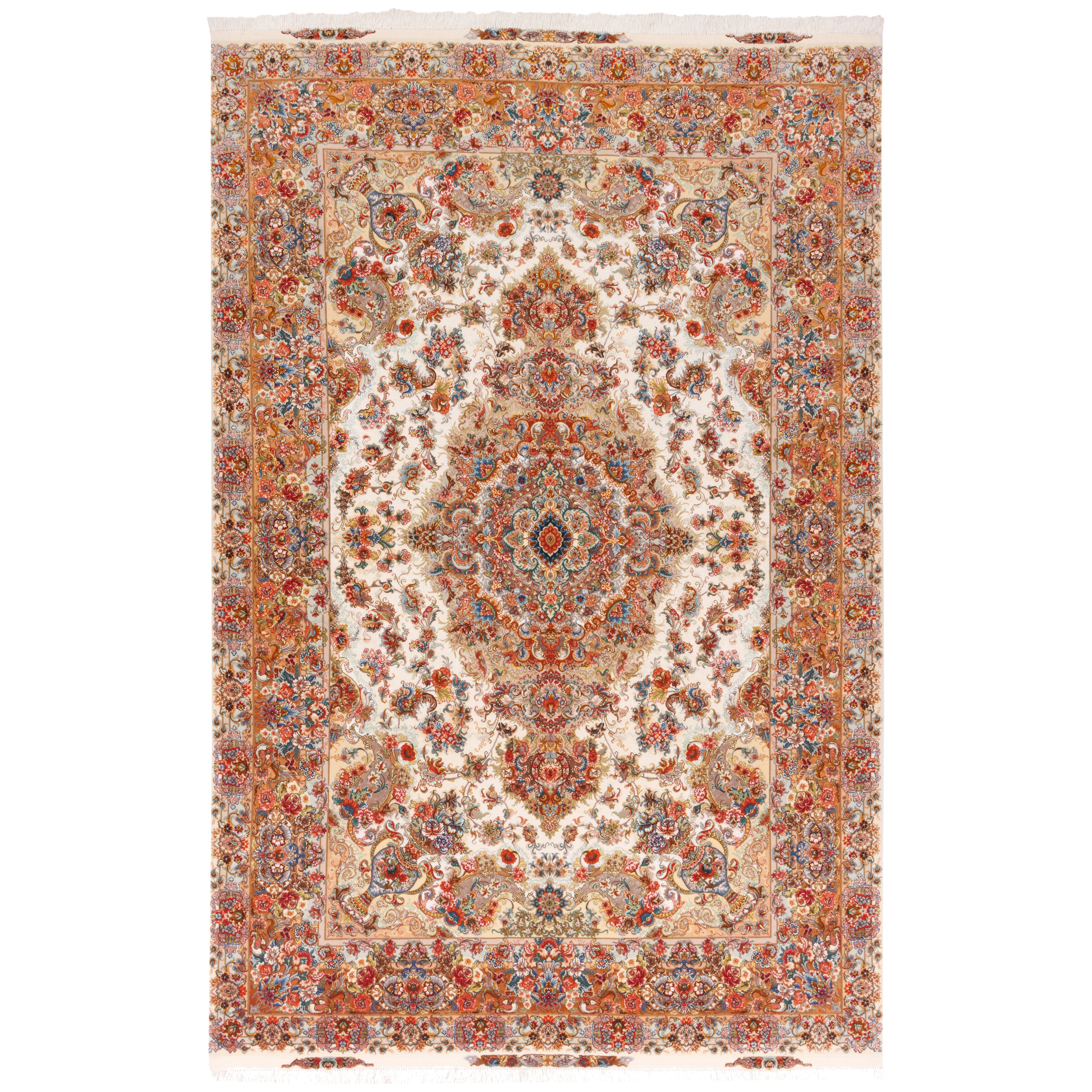 Tabriz Handmade Carpet — Lachak Toranj | Silk Pile / Silk Warp | 200 × 302 cm | SKU 10600960