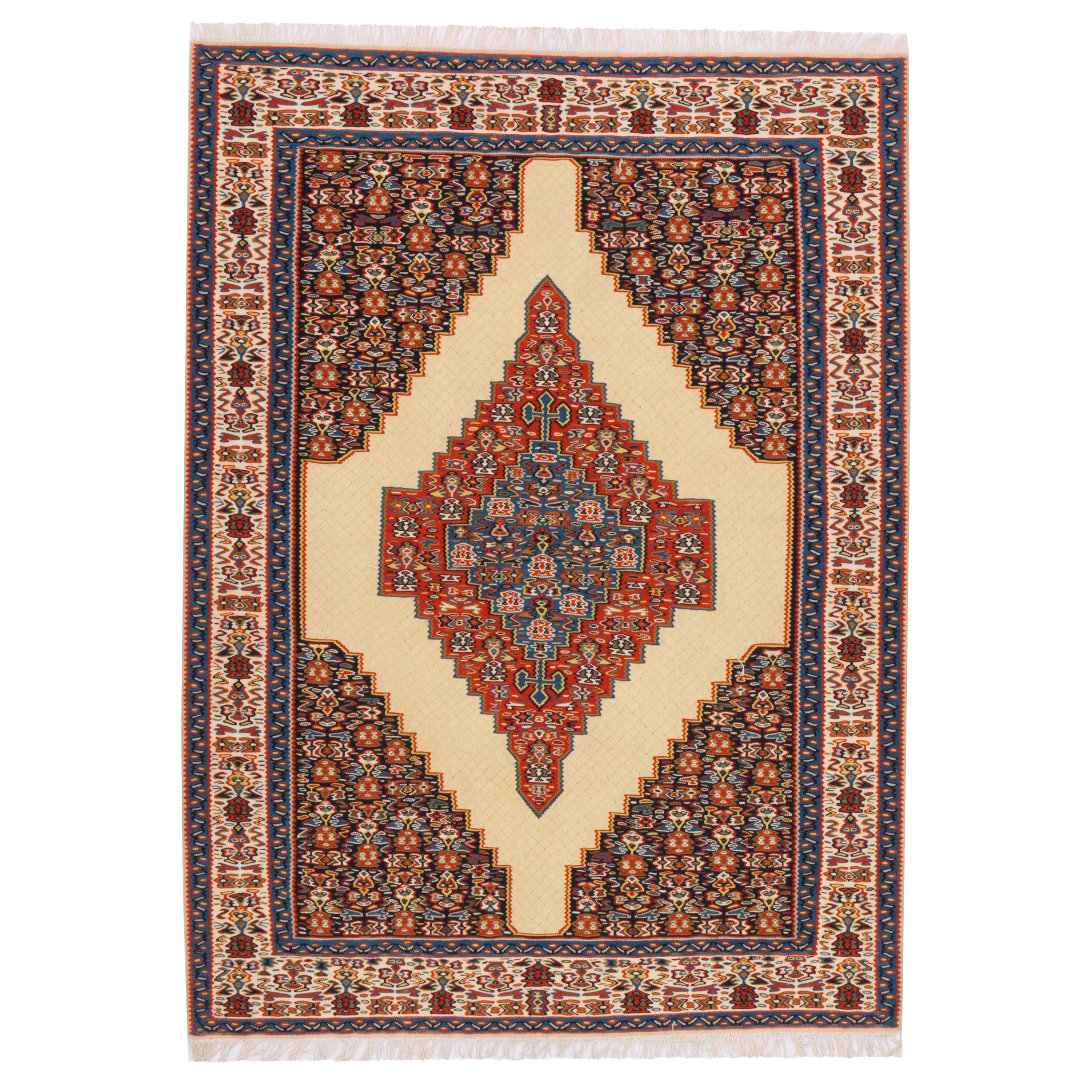 Sirjan Handmade Kilim — Toranj-dar | Full Wool | 120 × 165 cm | SKU 40101251