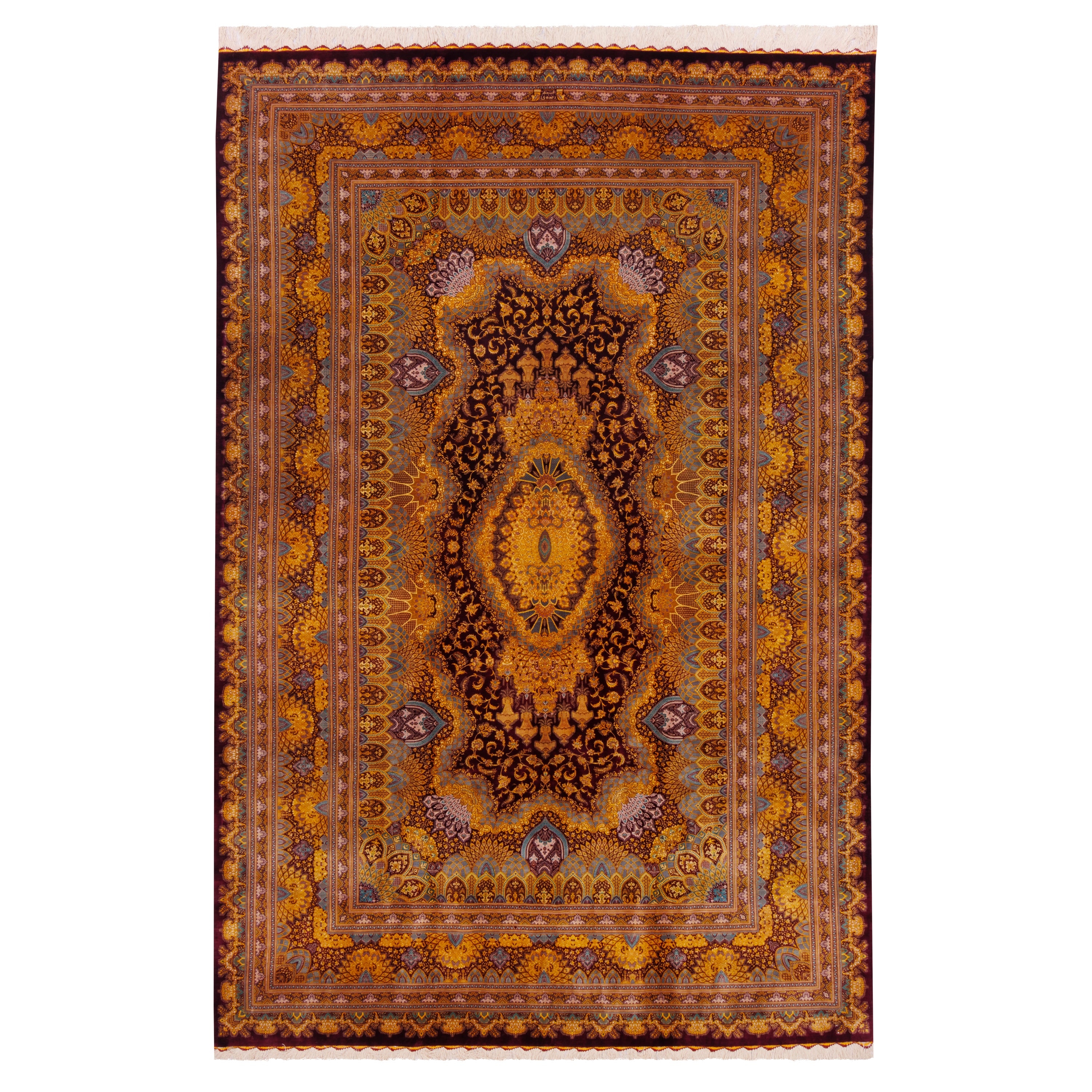 Qom Handmade Carpet — Lachak Toranj | Full Silk | 203 × 306 cm | SKU 10601036