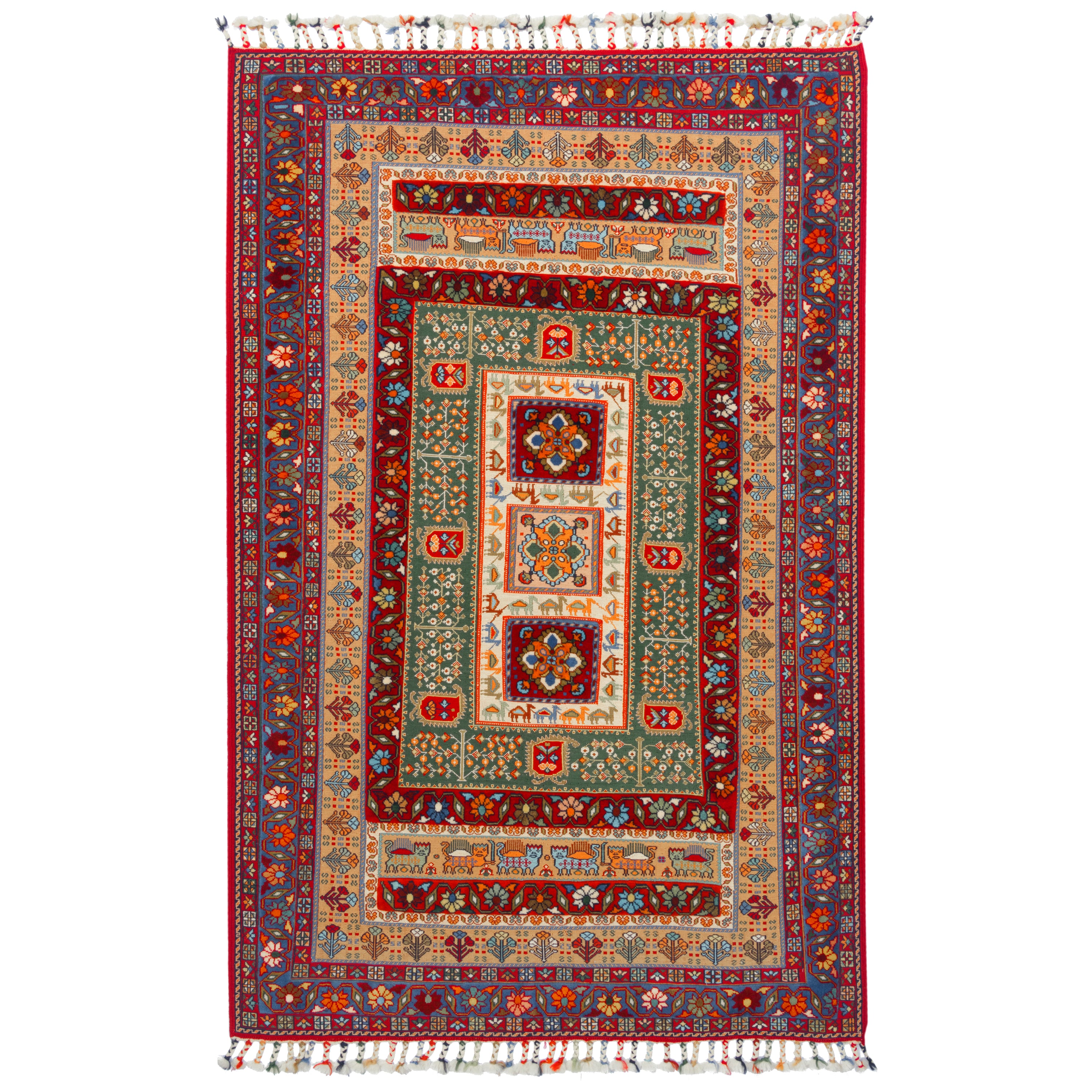 سجادة كيليم يدوي سيرجان - ساراسار | صوف كامل | 120 × 195 سم | رمز المنتج 40200284