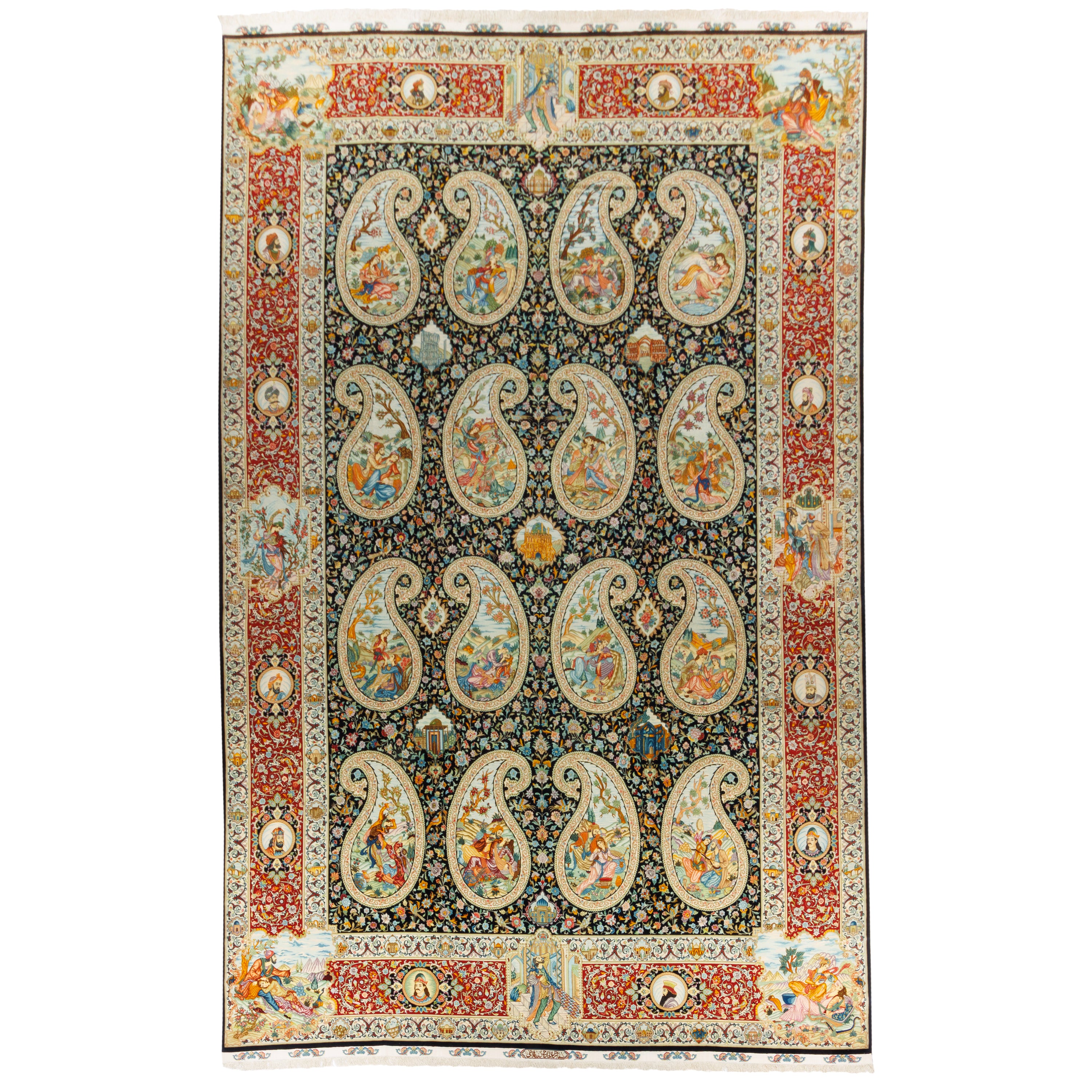 Tabriz Handmade Carpet — Sarasar | Silk Pile / Silk Warp | 440 × 700 cm | SKU 13000750