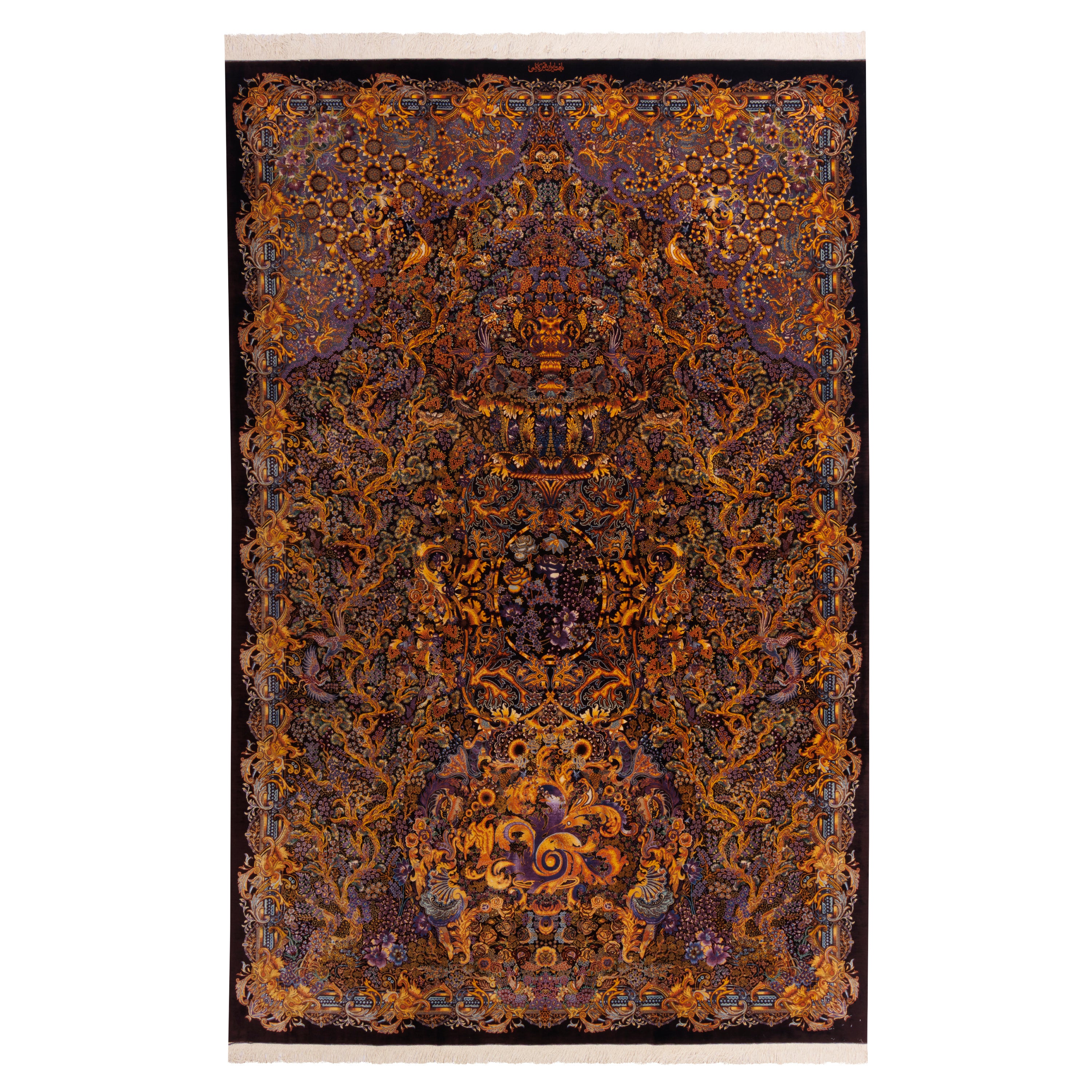 Qom Handmade Carpet — Sarasar | Full Silk | 205 × 314 cm | SKU 10601049