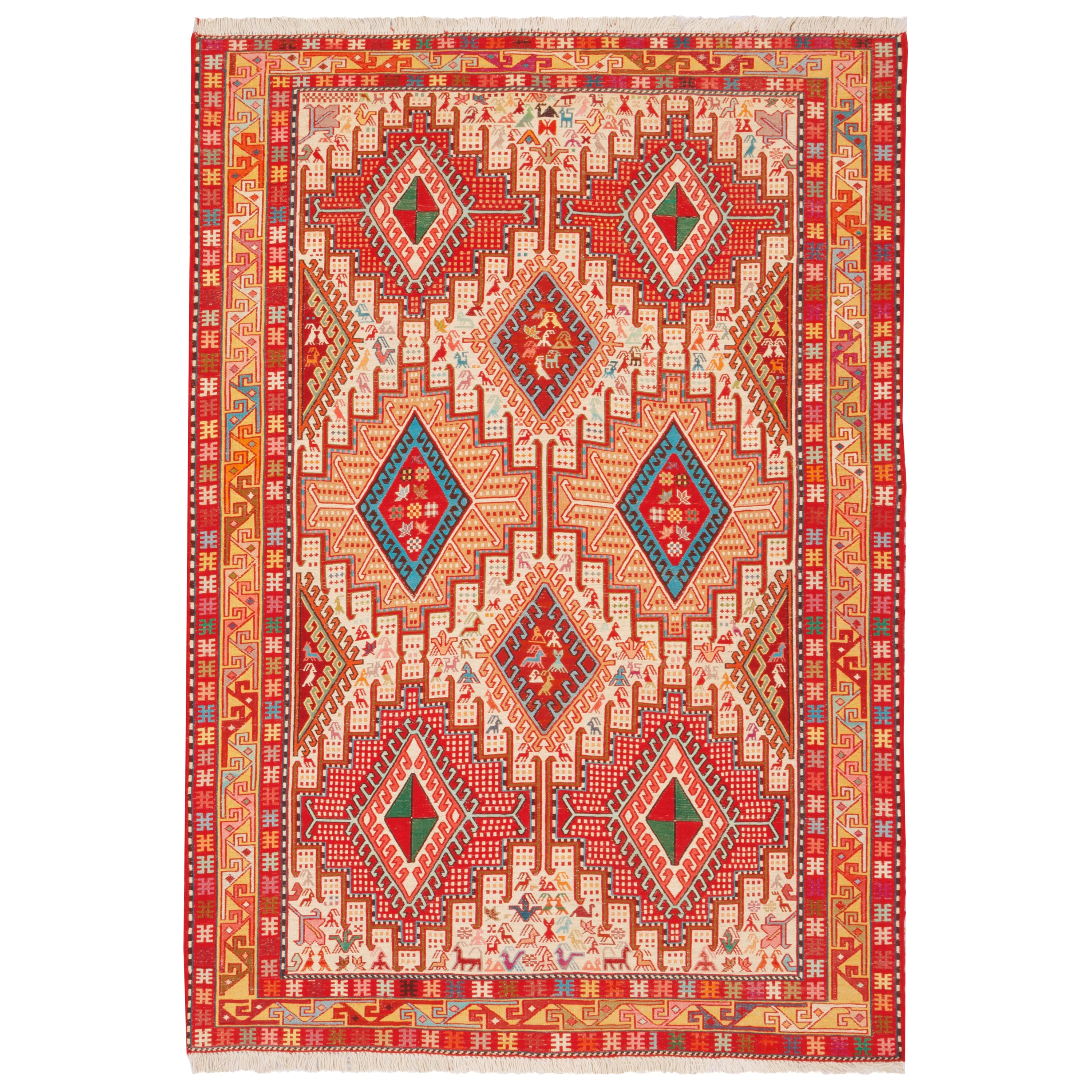 Sirjan Handmade Kilim — Sarasar | Full Wool | 112 × 163 cm | SKU 40101235
