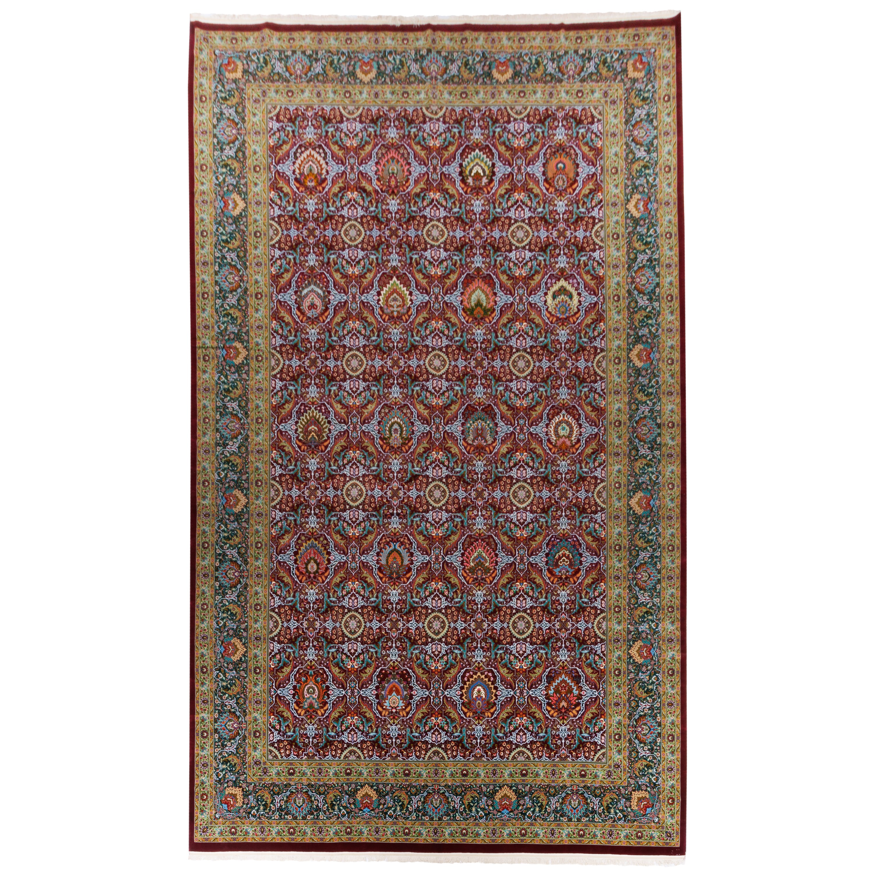 Tabriz Handmade Carpet — Bandi | Silk Pile / Silk Warp | 464 × 800 cm | SKU 13700763