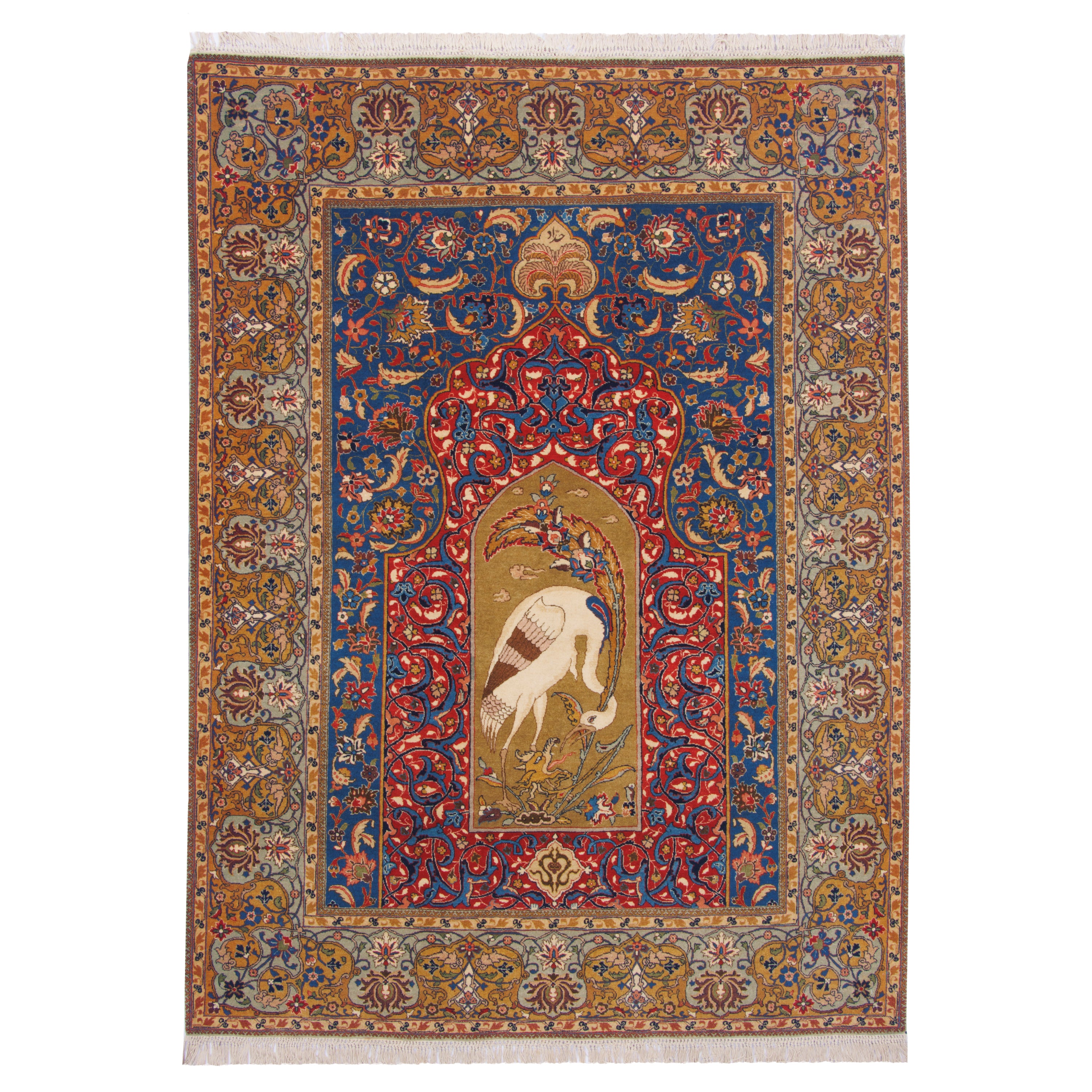 Tabriz Handmade Carpet — Mehrabi | Wool / Cotton Warp | 140 × 190 cm | SKU 10200038