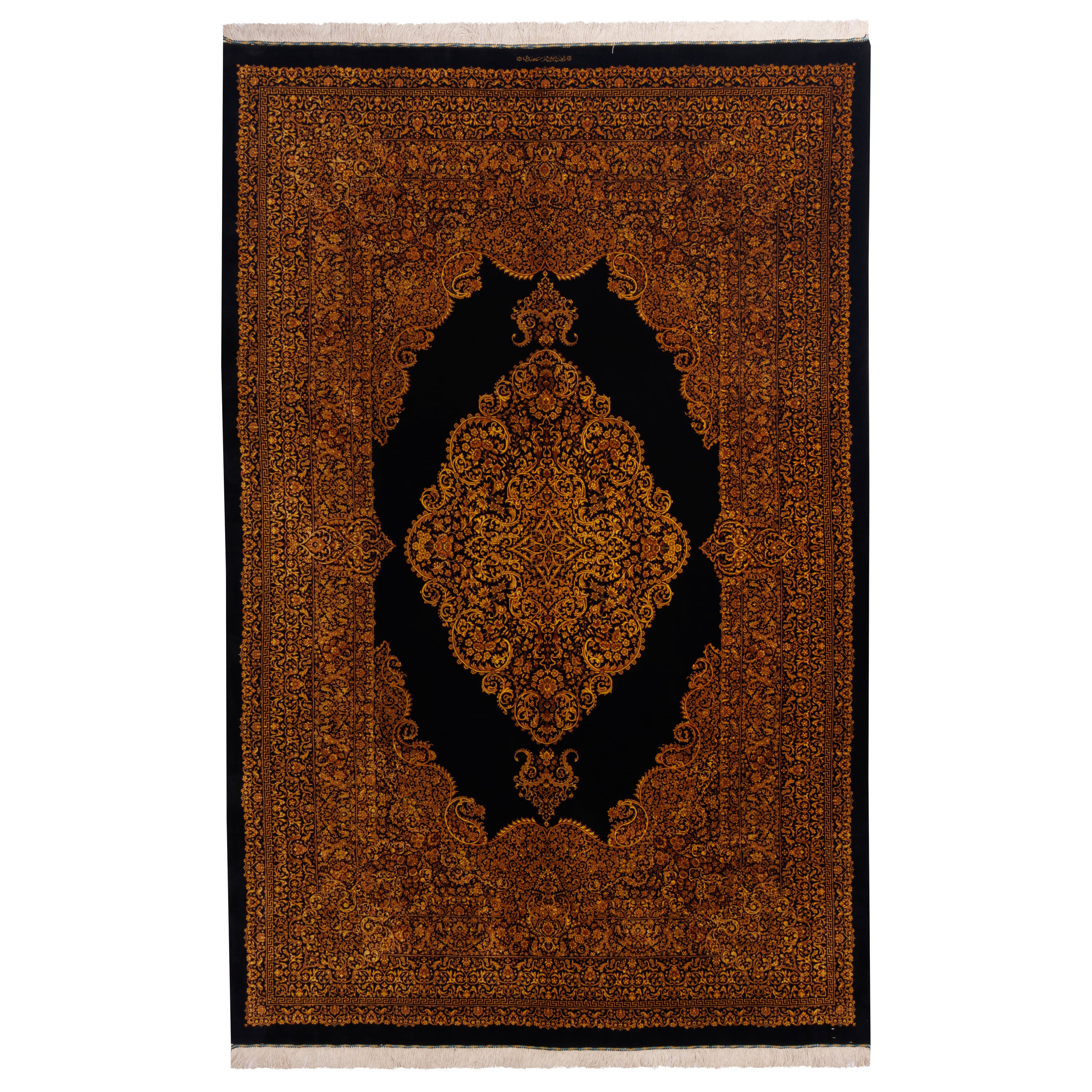 Qom Handmade Carpet — Kaf Sadeh | Full Silk | 194 × 303 cm | SKU 10501048