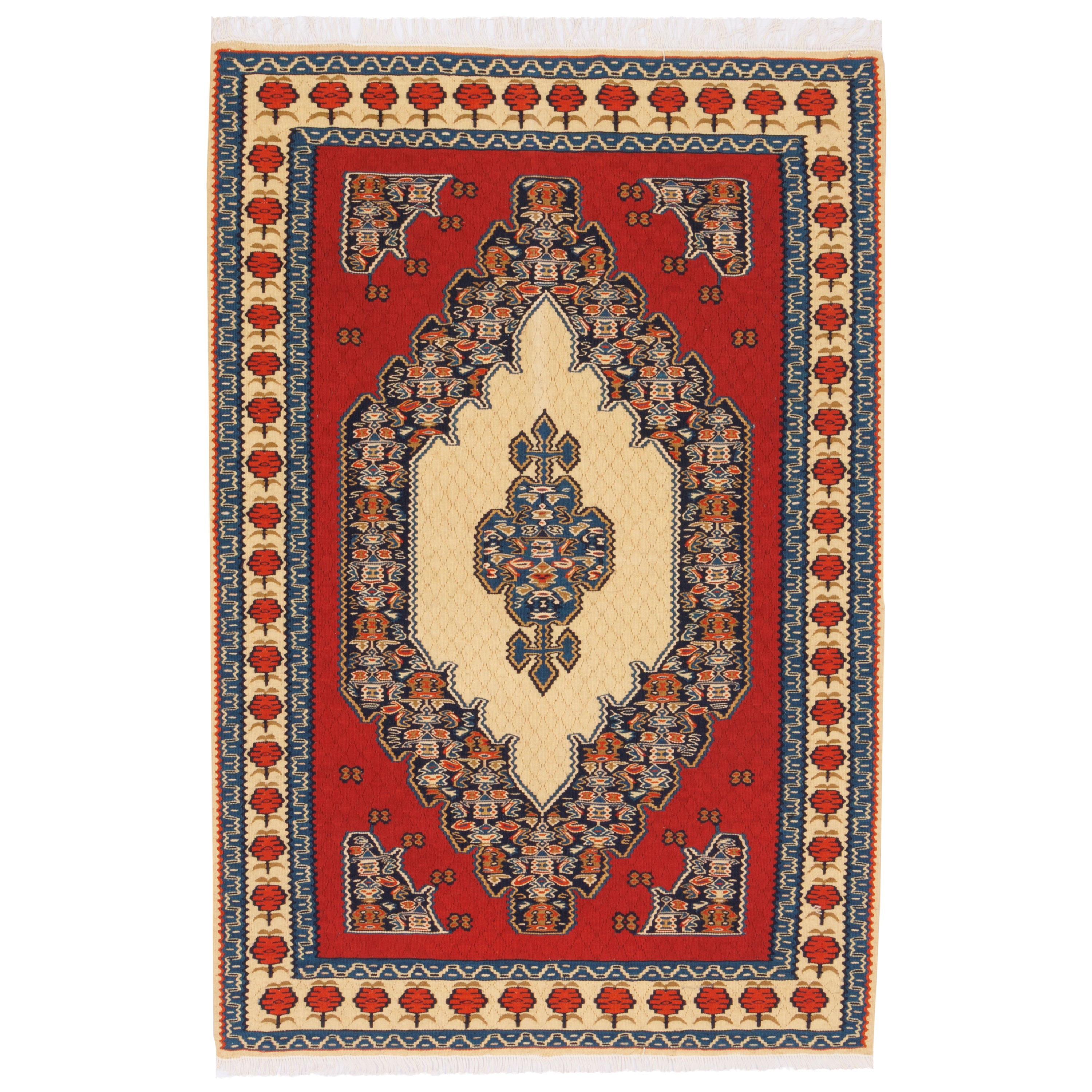 Sirjan Handmade Kilim — Lachak Toranj | Full Wool | 104 × 155 cm | SKU 40101224