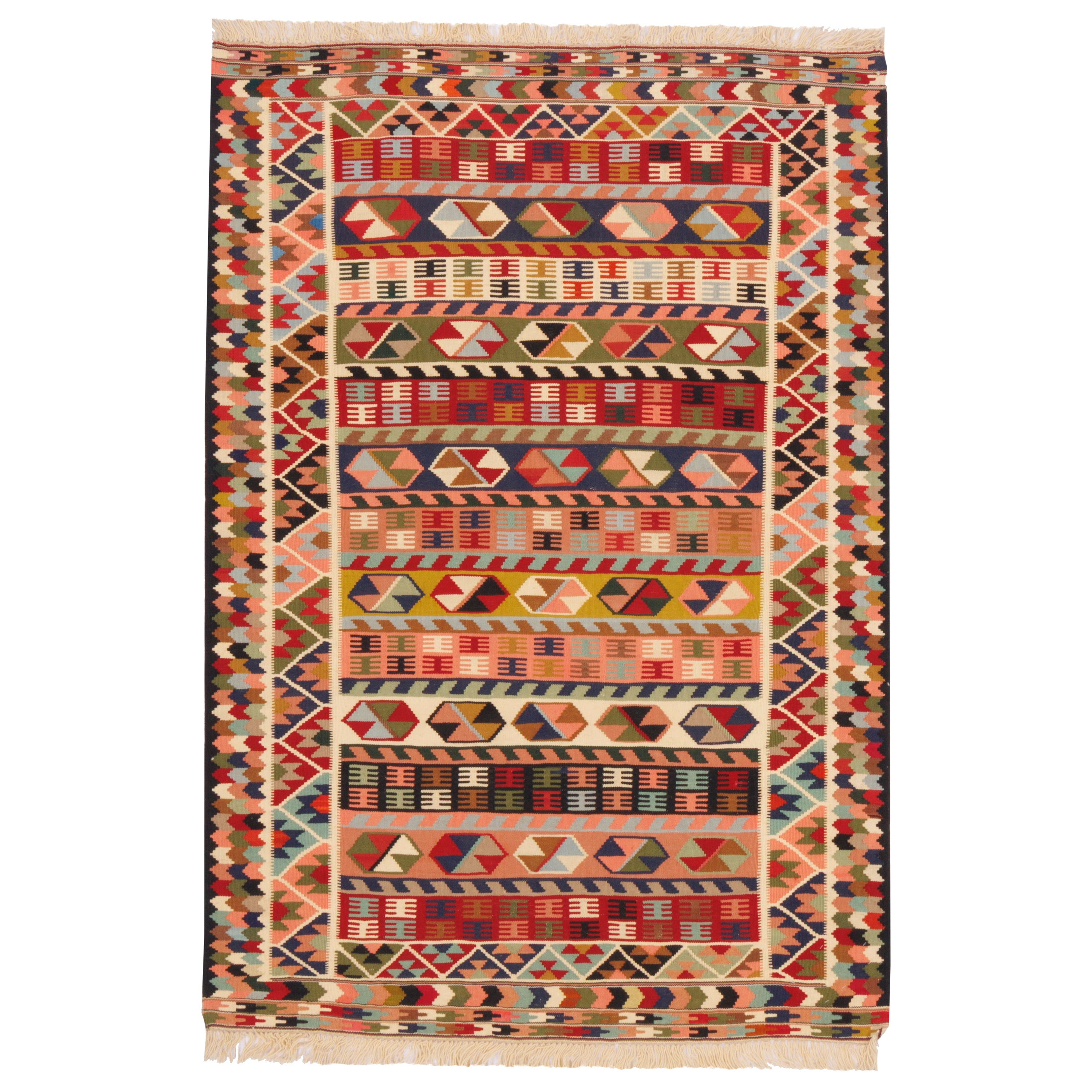 Sirjan Handmade Kilim — Sarasar | Full Wool | 102 × 148 cm | SKU 40101239