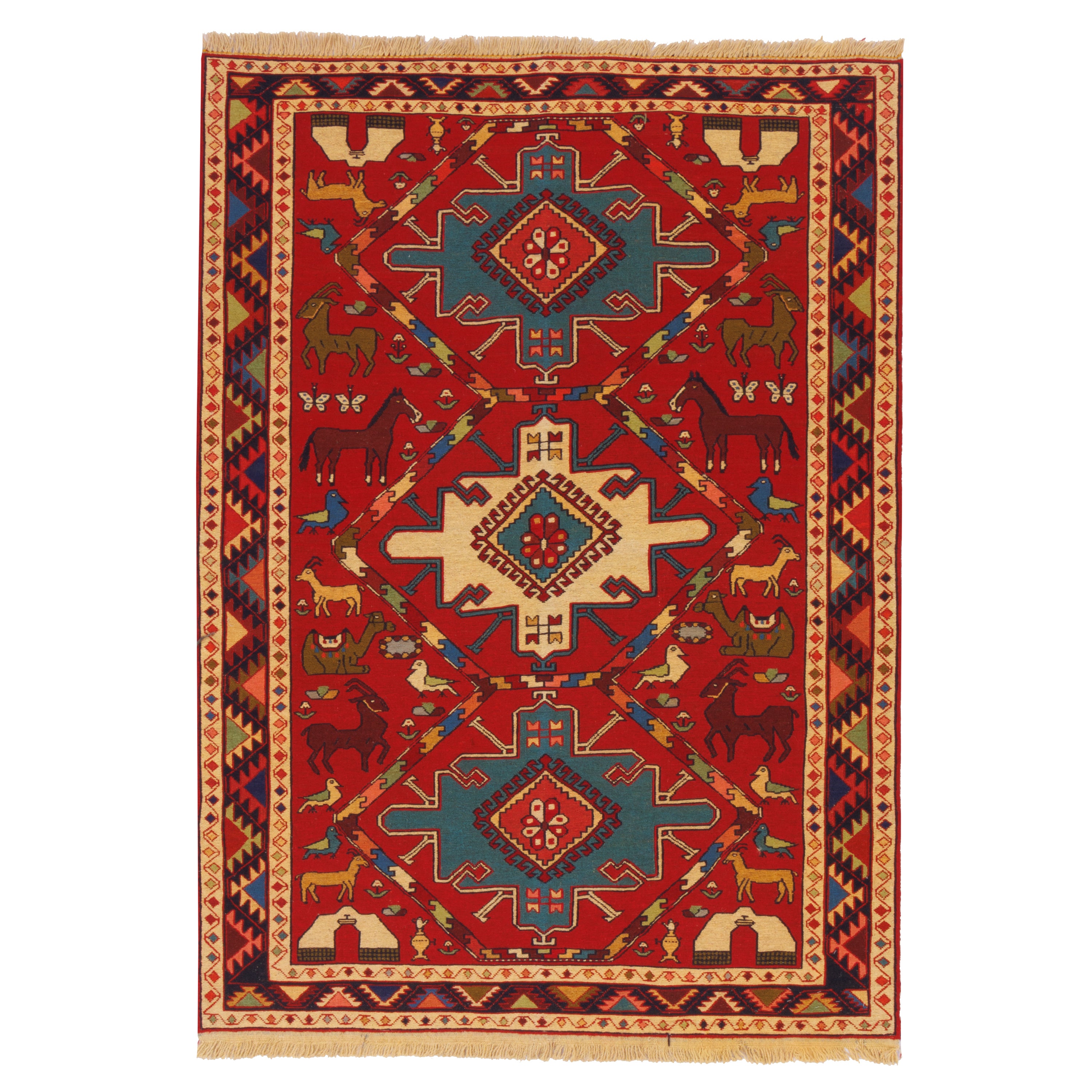Sirjan Handmade Kilim — Sarasar | Full Wool | 114 × 160 cm | SKU 40101256