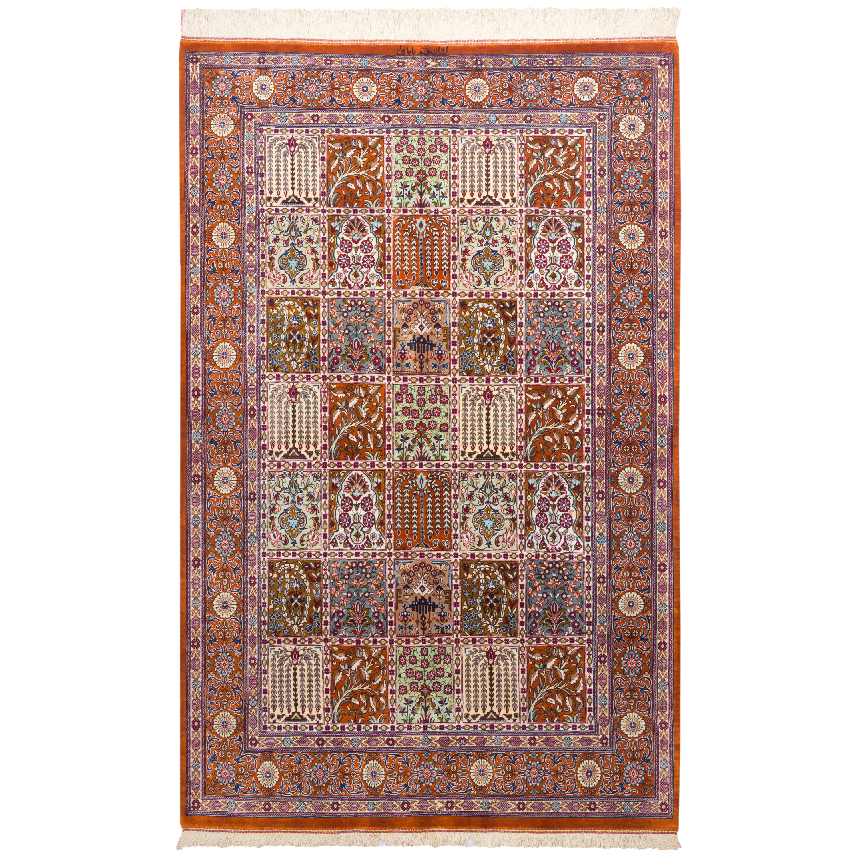 Qom Handmade Carpet — Kheshti | Full Silk | 97 × 153 cm | SKU 10100214