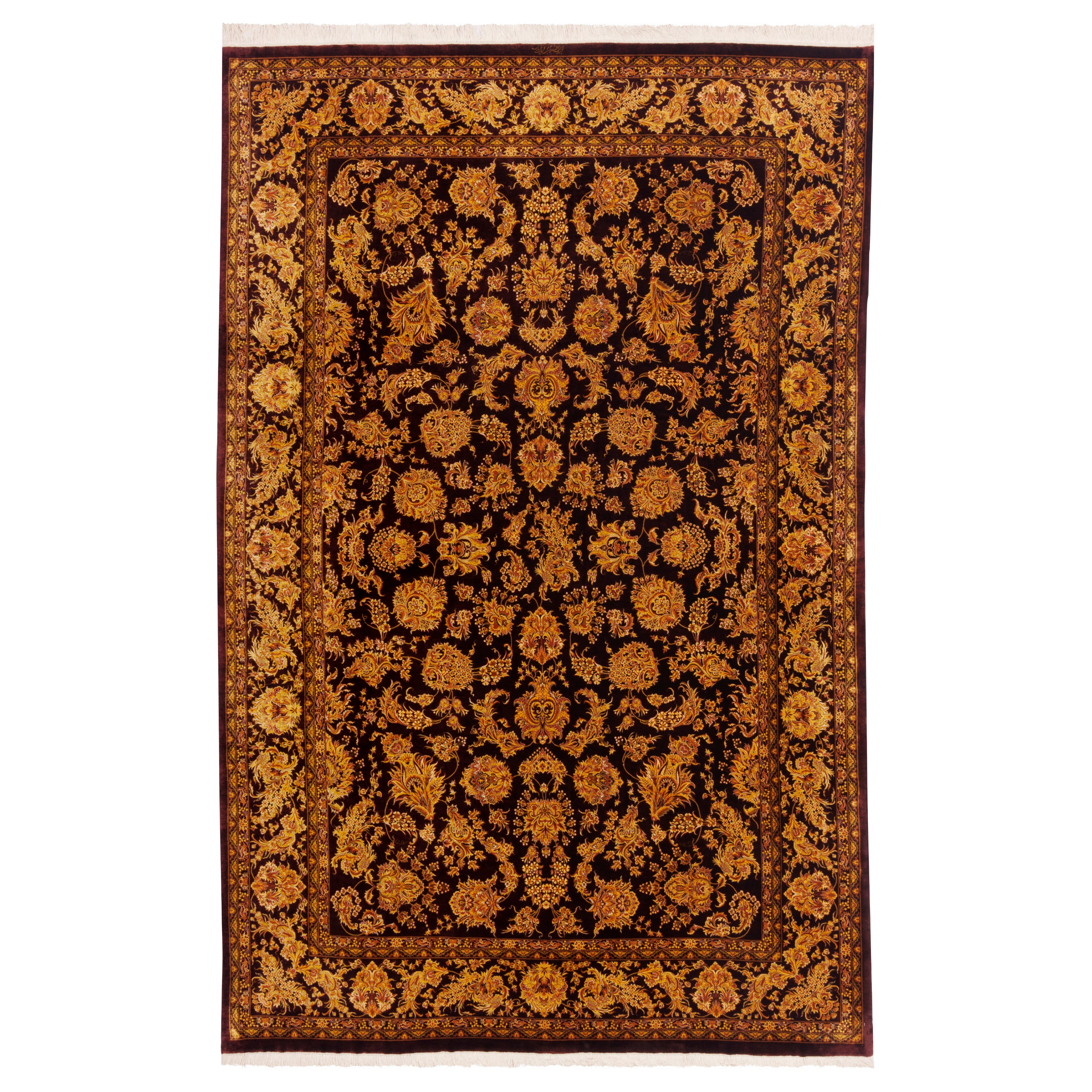 Qom Handmade Carpet — Afshan | Full Silk | 196 × 304 cm | SKU 10501090