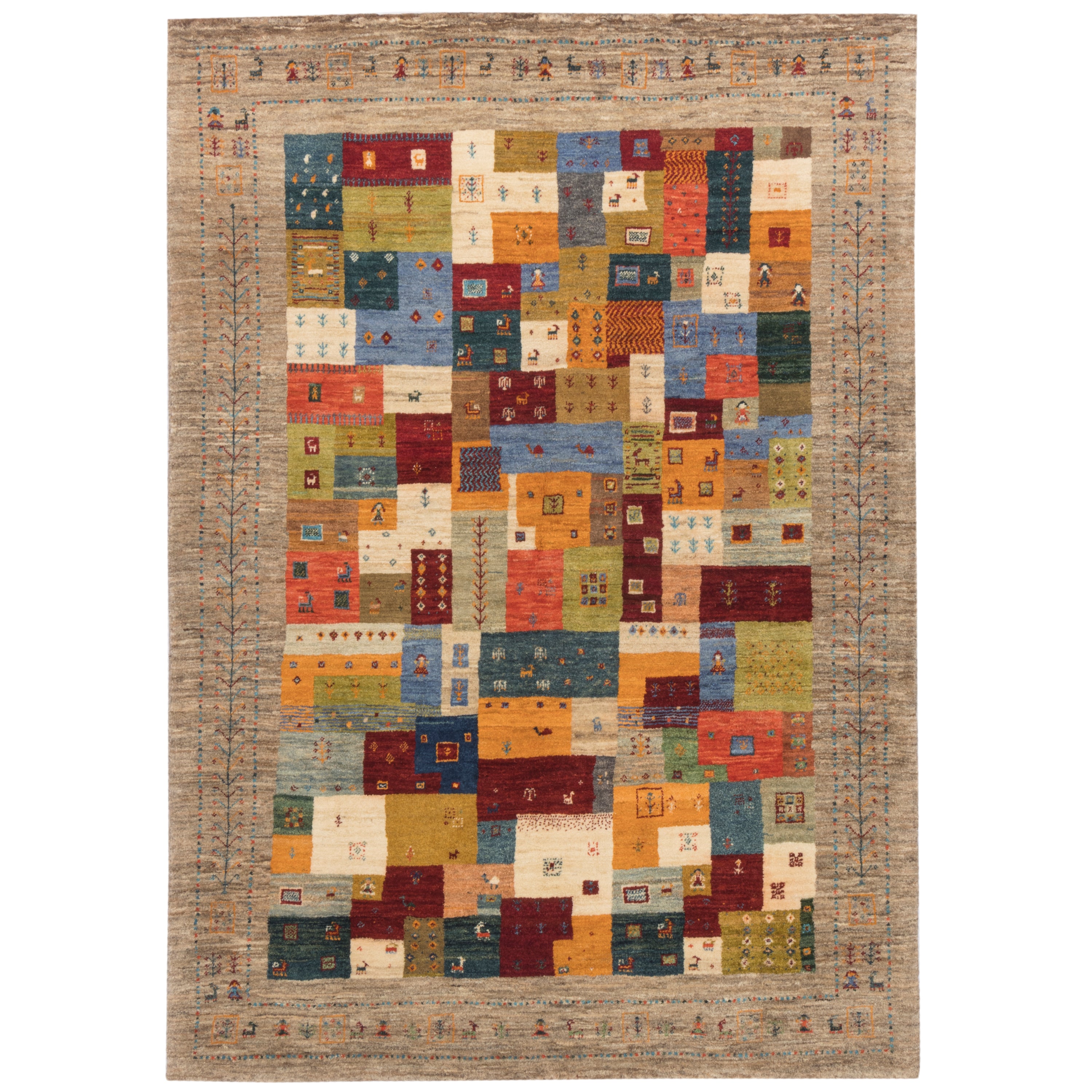 Shiraz Handmade Gabbeh — Sarasar | Full Wool | 142 × 200 cm | SKU 50201153