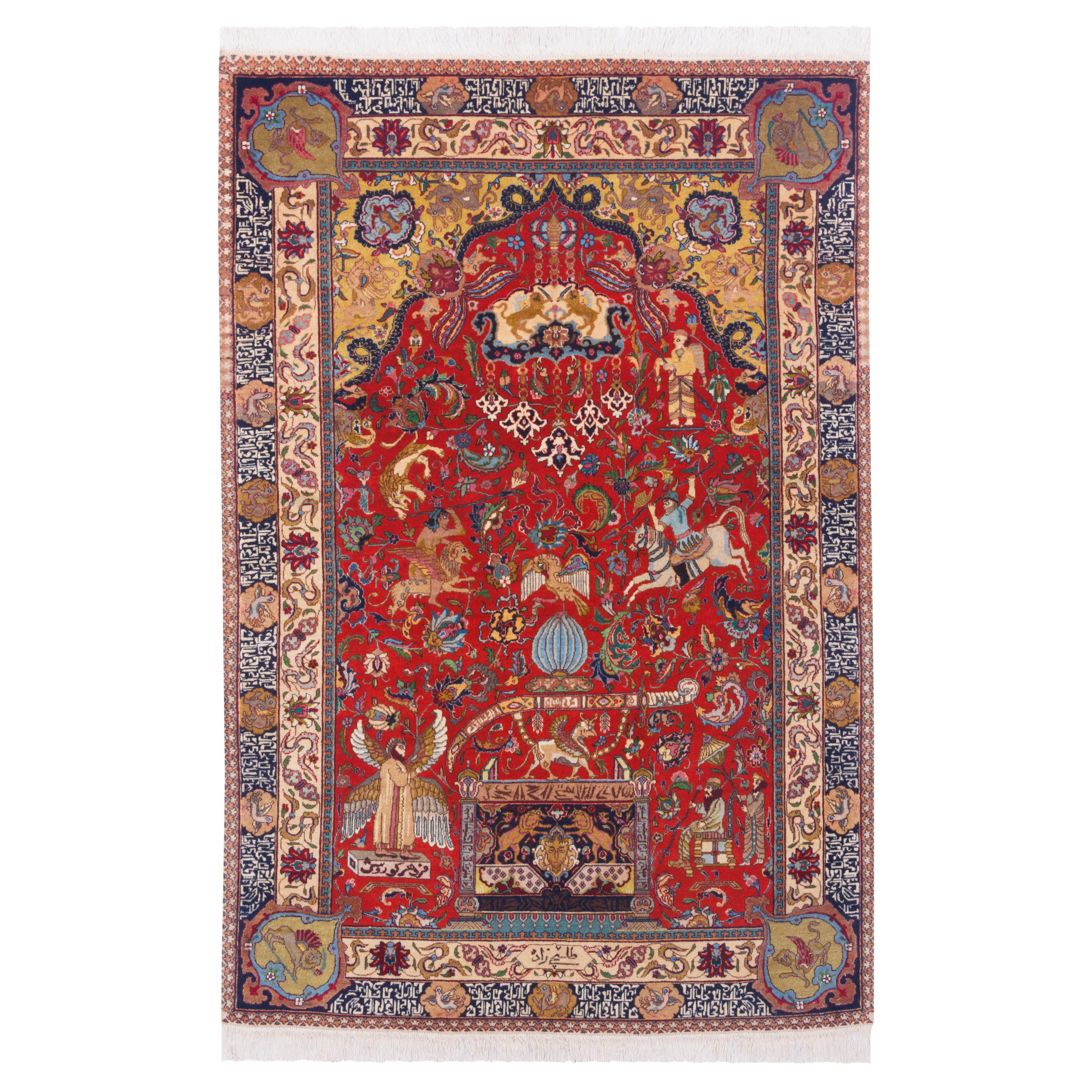 Tabriz Handmade Carpet — Mehrabi | Wool / Cotton Warp | 115 × 170 cm | SKU 10100016
