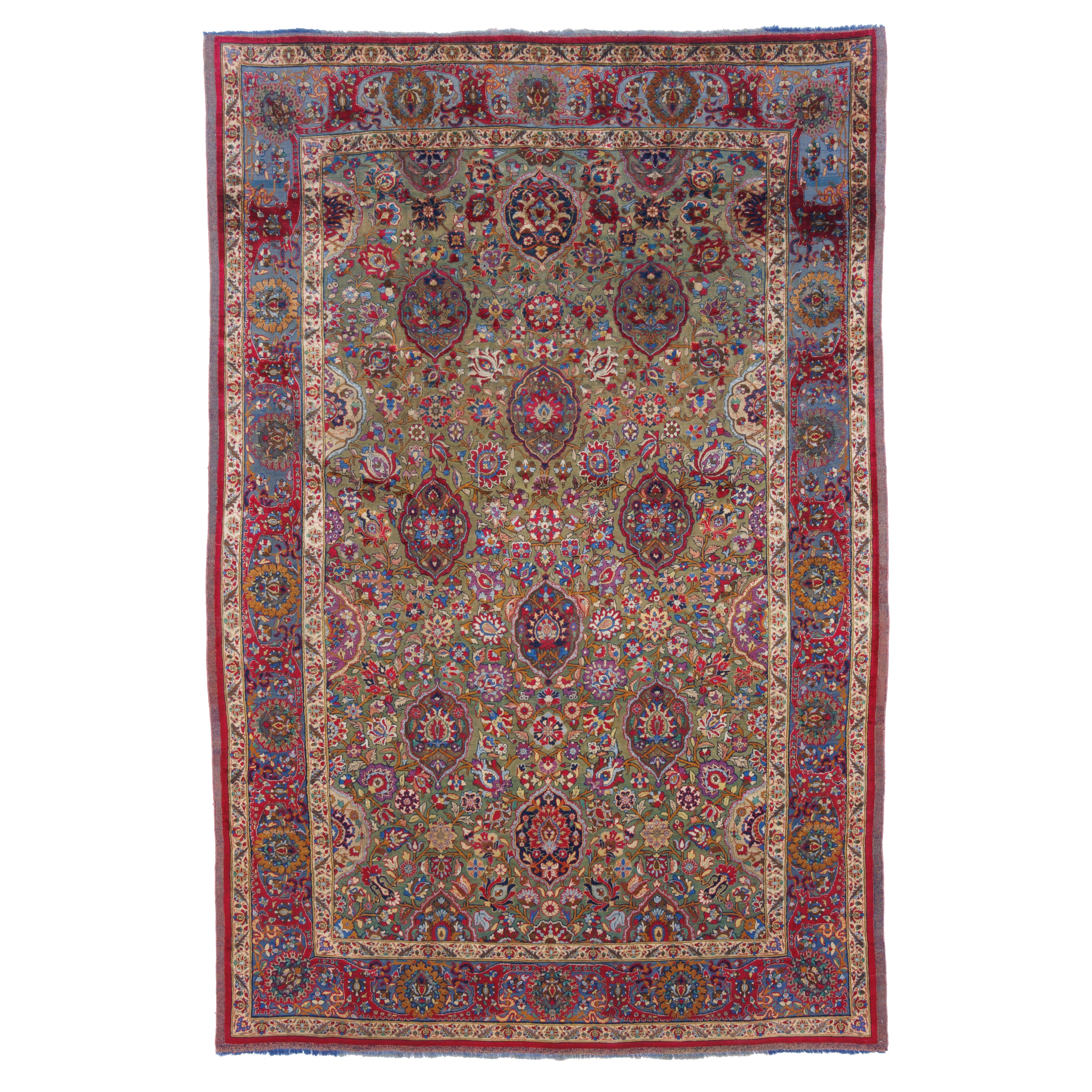 Kashan Handmade Carpet — Afshan | Full Silk (Suf) | 195 × 295 cm | SKU 10500099
