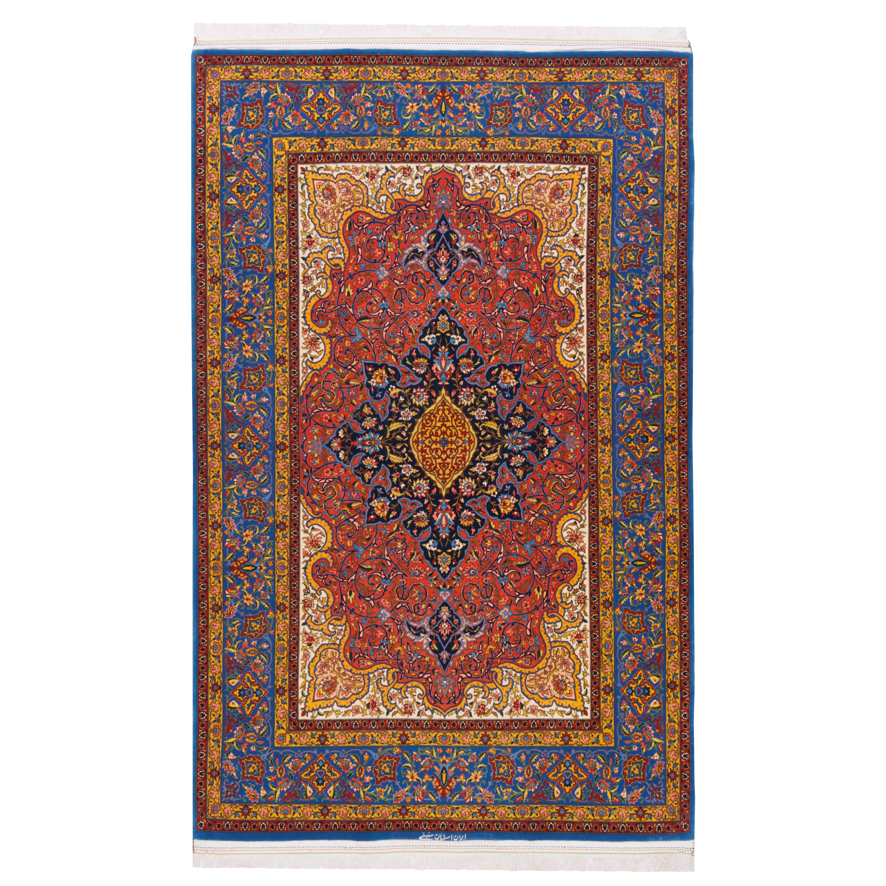 Isfahan Handmade Carpet — Lachak Toranj | Wool / Silk Warp | 148 × 234 cm | SKU 10300071