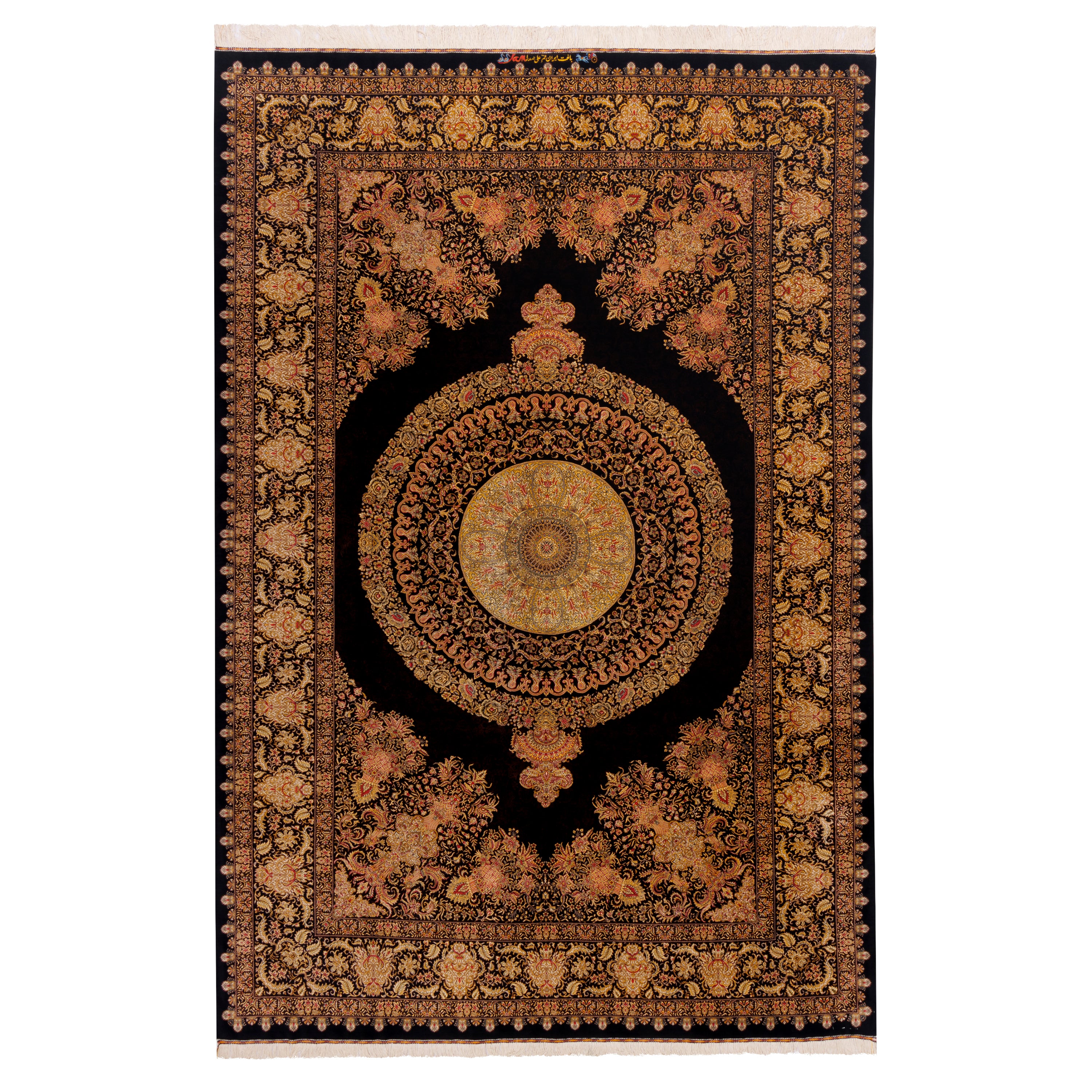 Qom Handmade Carpet — Lachak Toranj | Full Silk | 196 × 293 cm | SKU 10501087