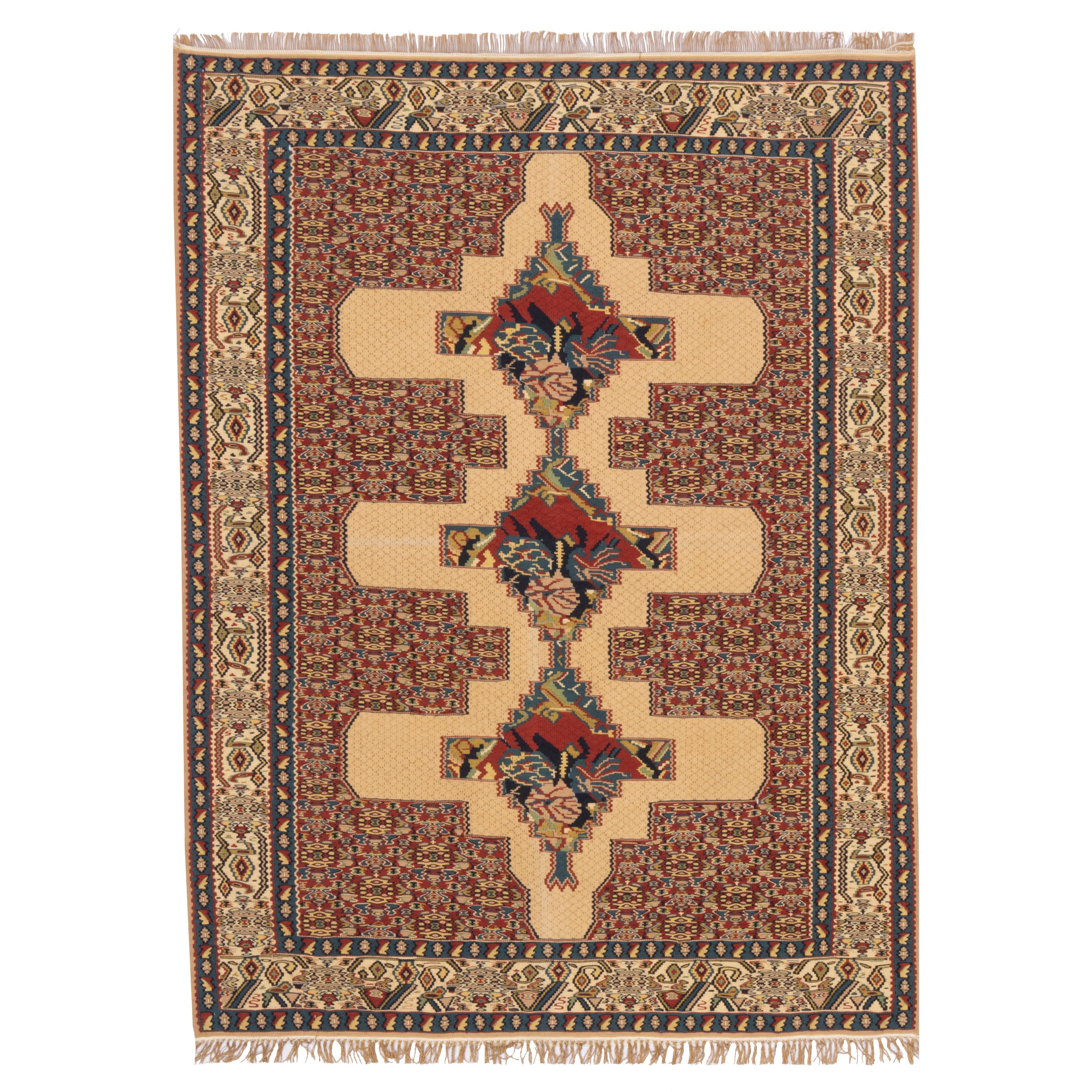 Sirjan Handmade Kilim — Toranj-dar | Full Wool | 126 × 170 cm | SKU 40201257