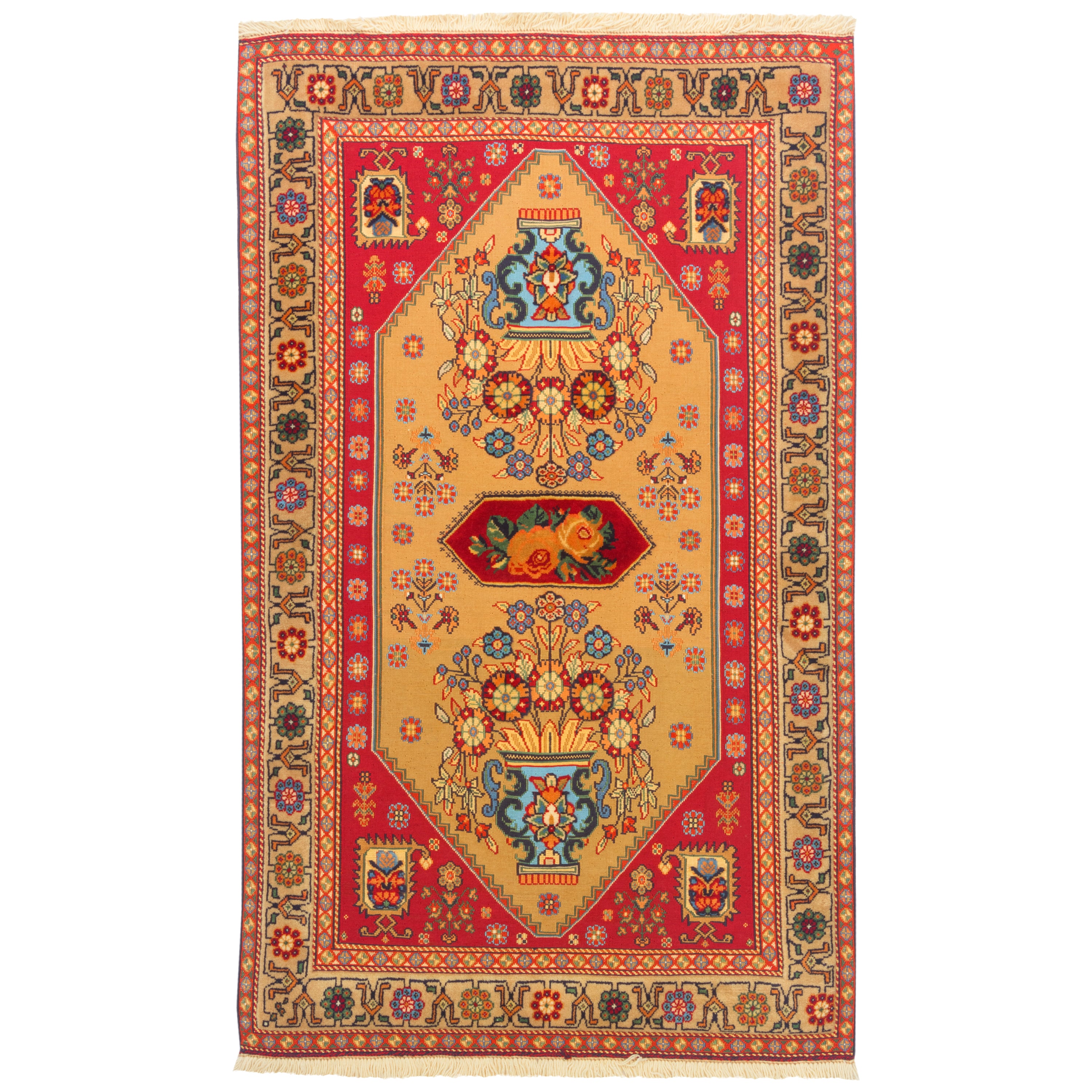 سجادة كيليم يدوية سيرجان - غولداني | صوف كامل | 86 × 142 سم | SKU 40100278