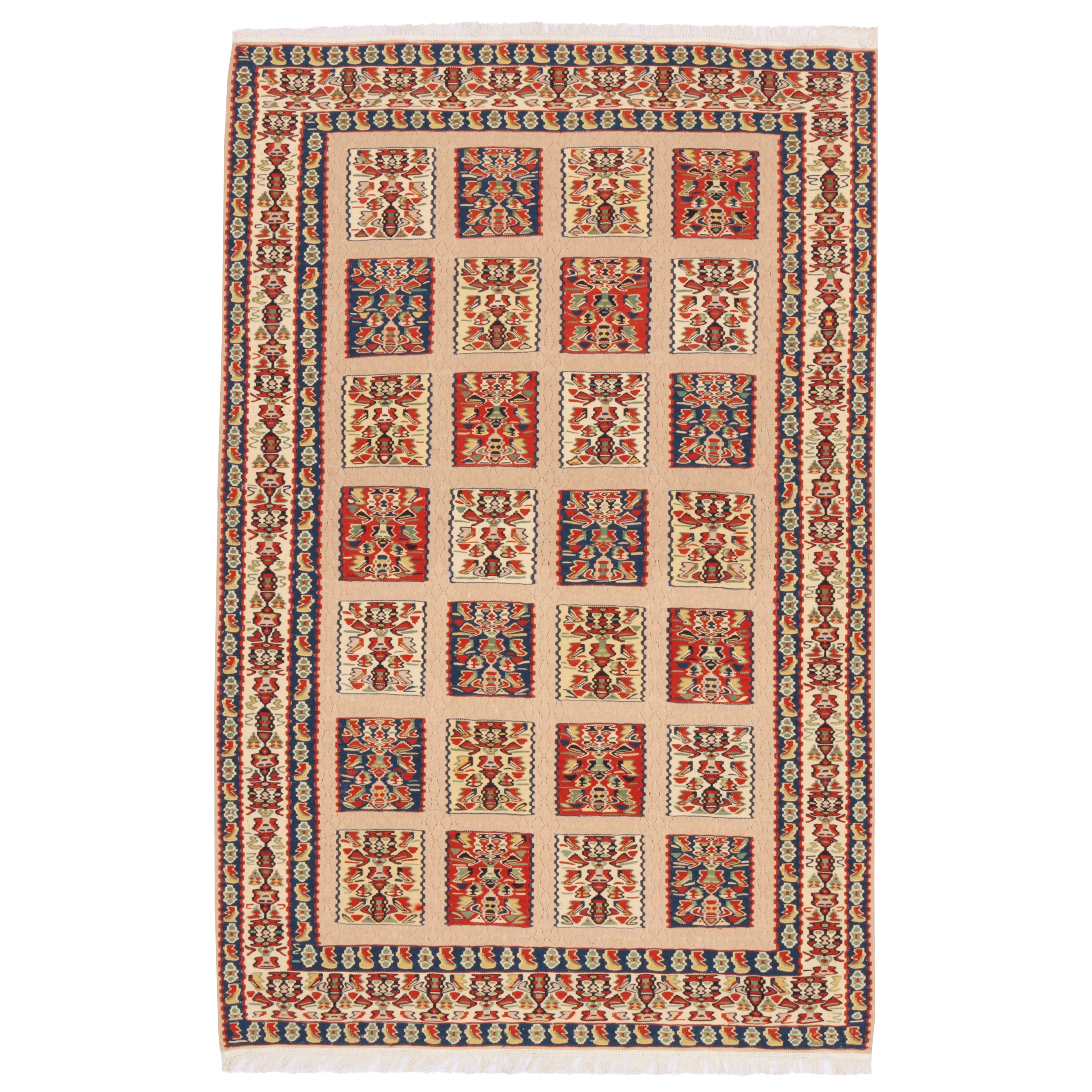 Sirjan Handmade Kilim — Kheshti | Full Wool | 102 × 160 cm | SKU 40101208