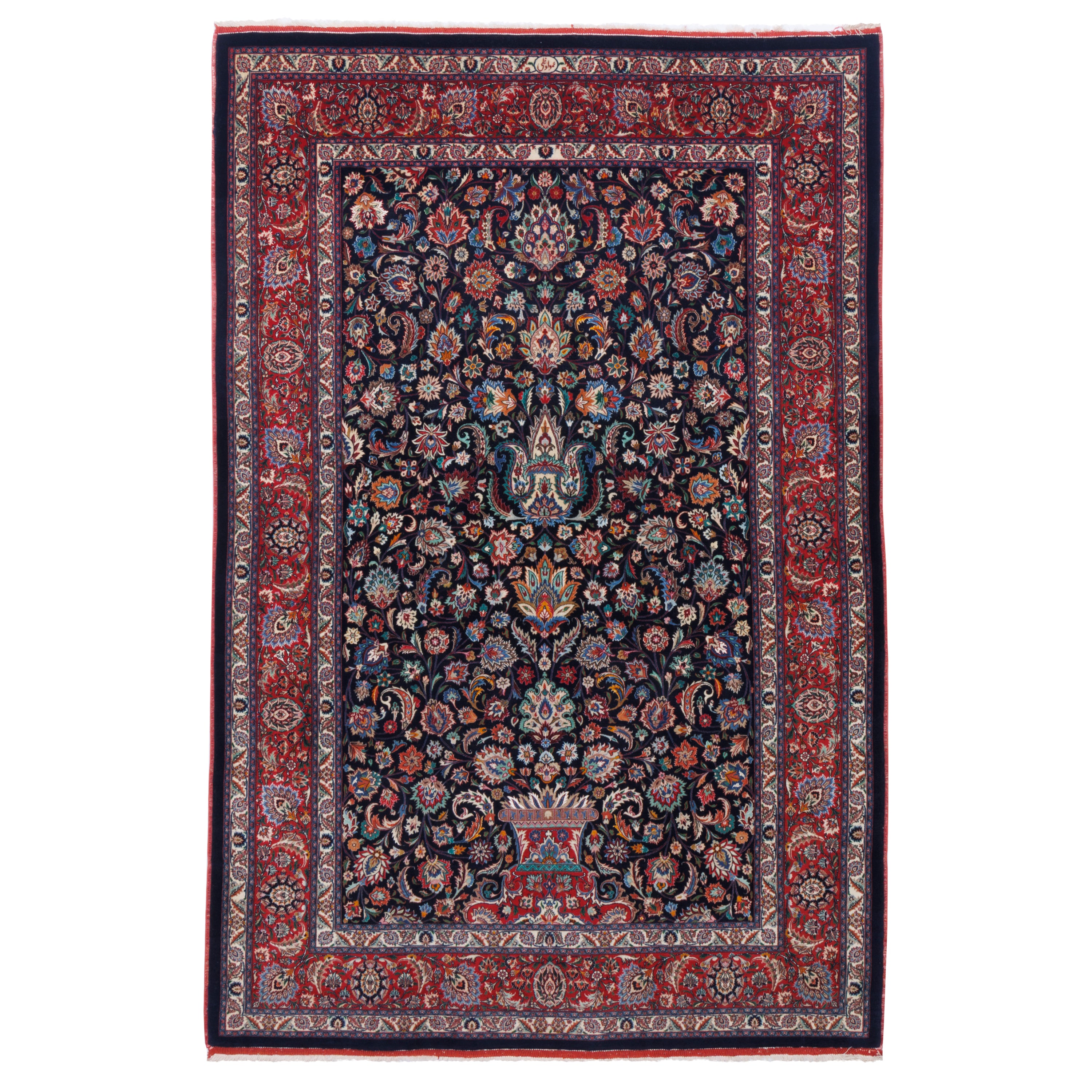 Mashhad Handmade Carpet — Sarasar | Silk Pile / Silk Warp | 150 × 220 cm | SKU 10300054