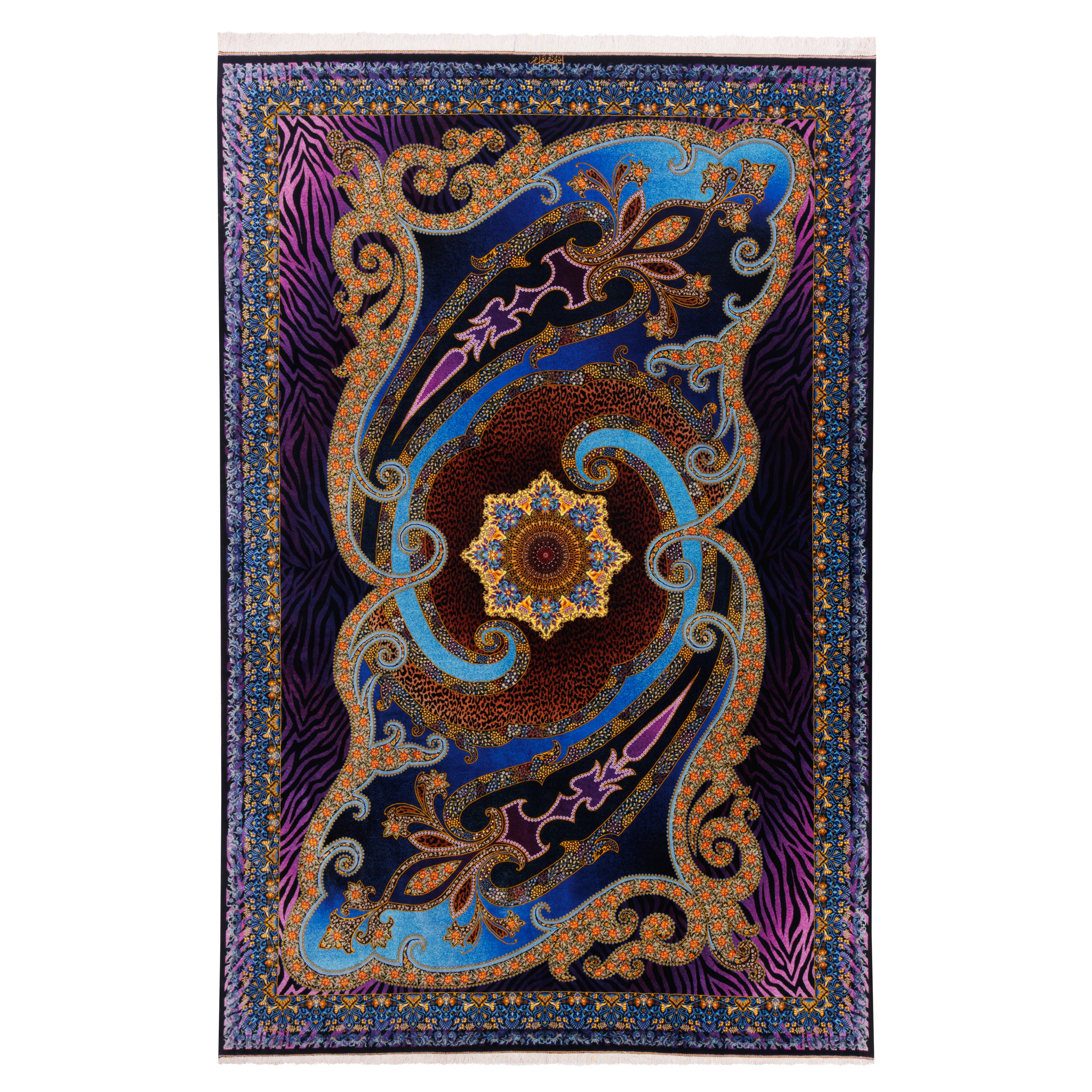 Qom Handmade Carpet — Toranj-dar | Full Silk | 198 × 300 cm | SKU 10501066