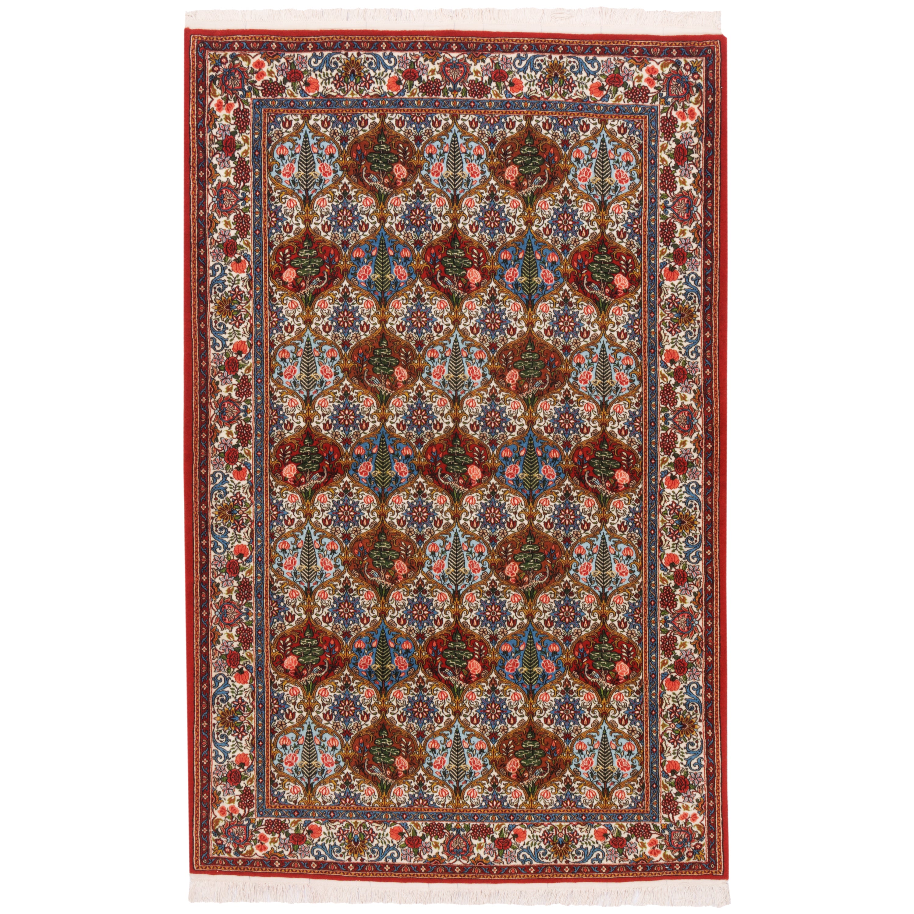 Bakhtiari Handmade Carpet — Bandi | Wool / Silk Warp | 110 × 174 cm | SKU 10100870