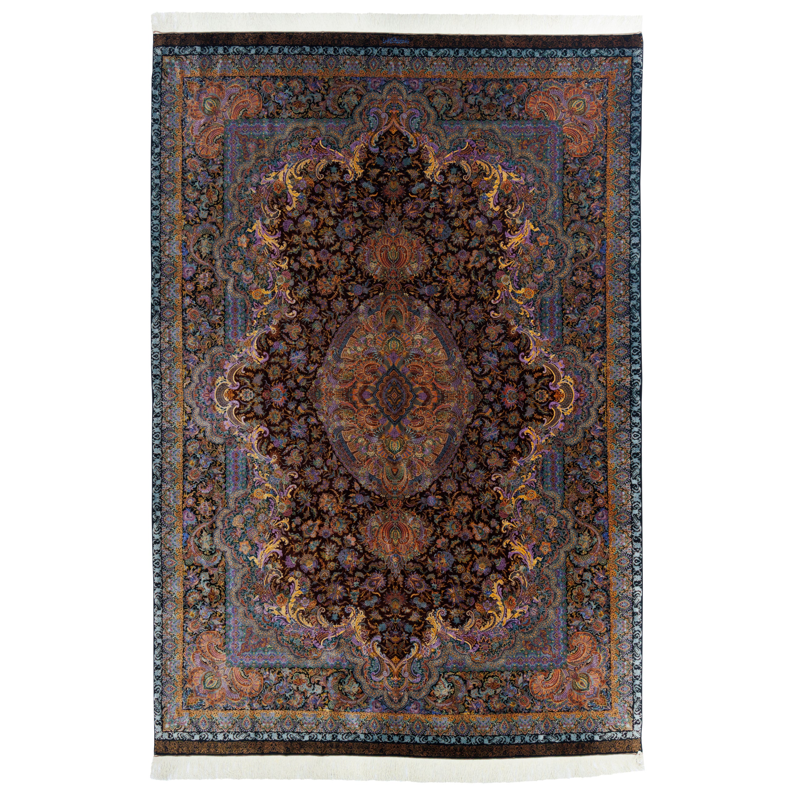 Qom Handmade Carpet — Lachak Toranj | Full Silk | 207 × 307 cm | SKU 10601041
