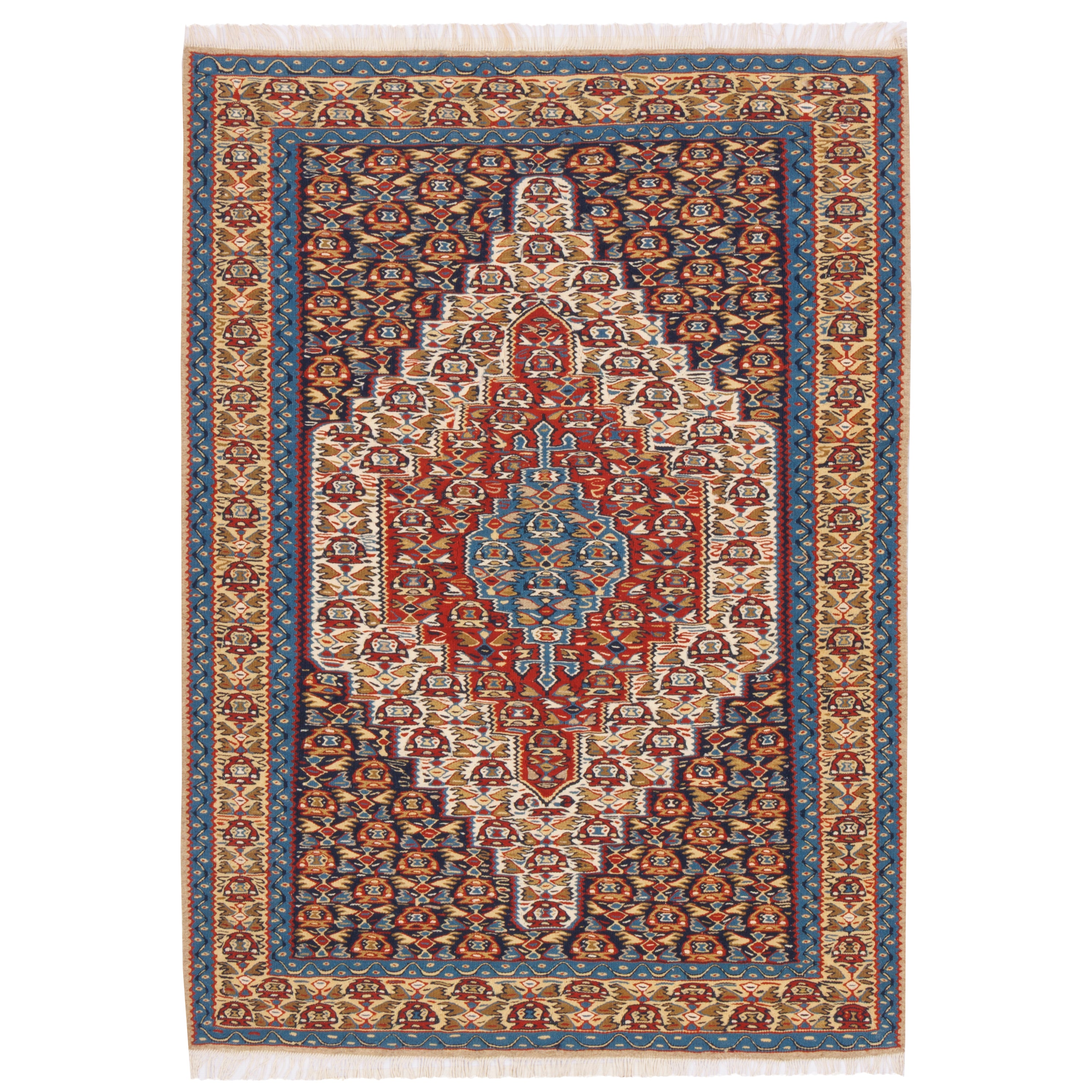 Sirjan Handmade Kilim — Toranj-dar | Full Wool | 110 × 155 cm | SKU 40101227