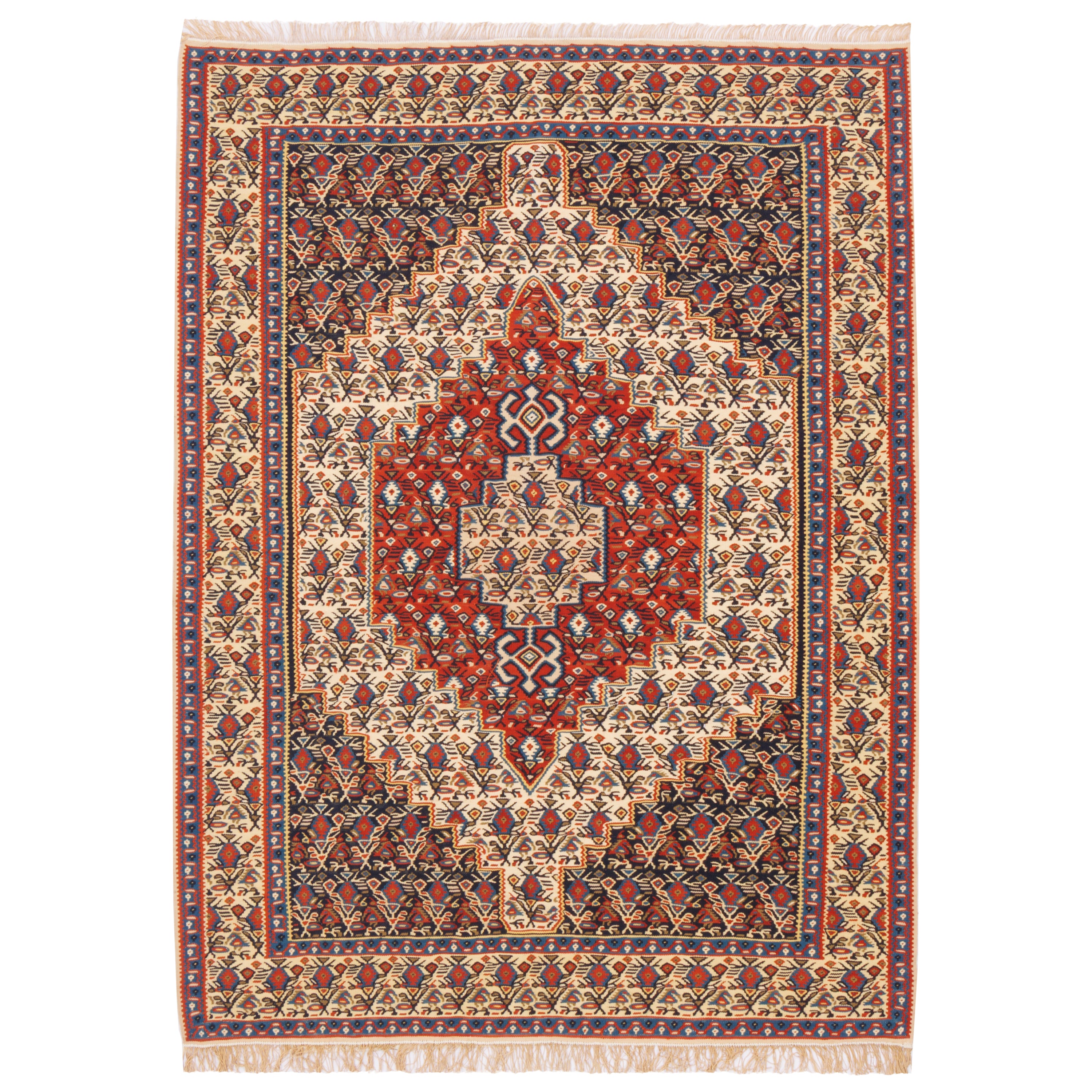 Sirjan Handmade Kilim — Toranj-dar | Full Wool | 123 × 166 cm | SKU 40201226