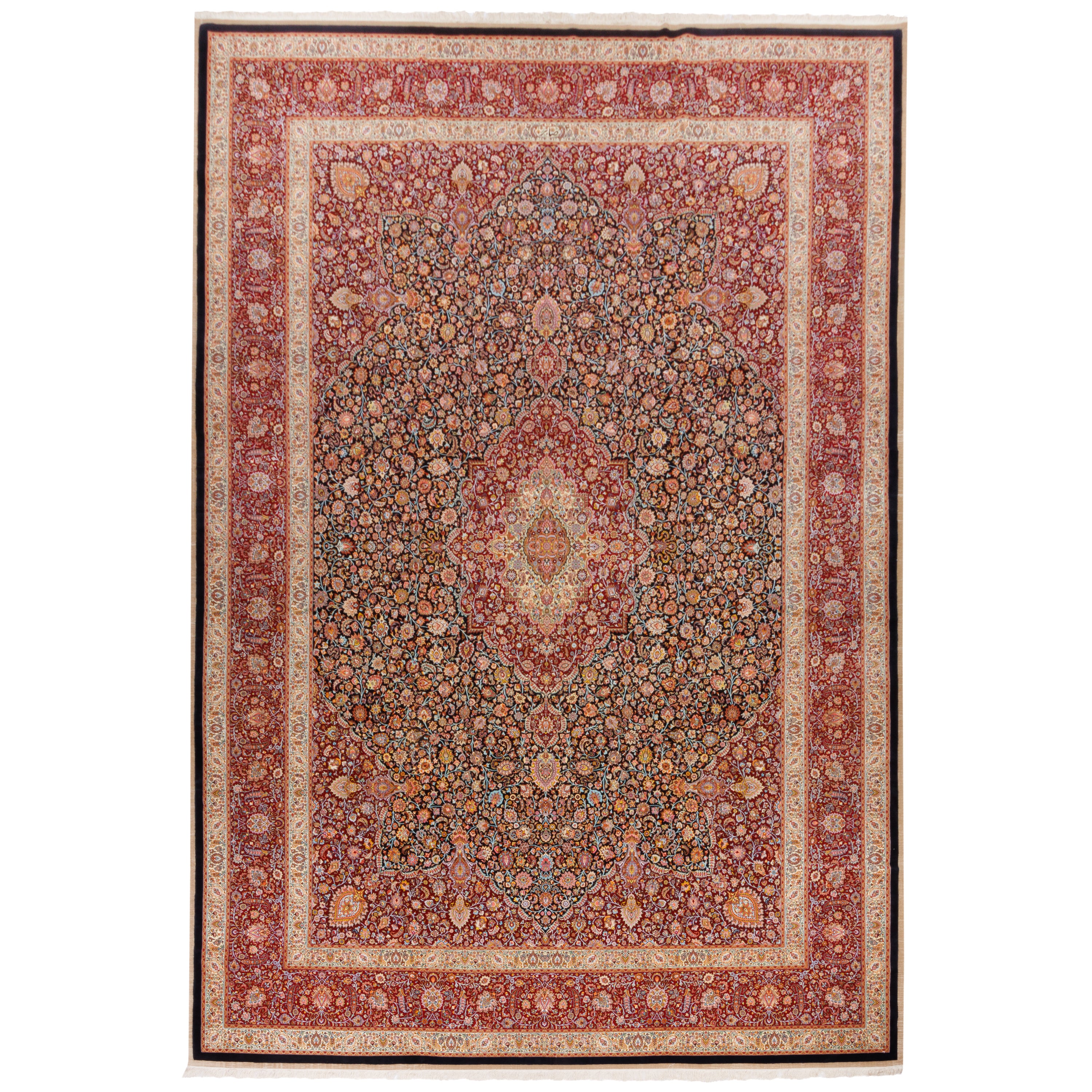 Mashhad Handmade Carpet — Lachak Toranj | Silk Pile / Silk Warp | 405 × 600 cm | SKU 12400745