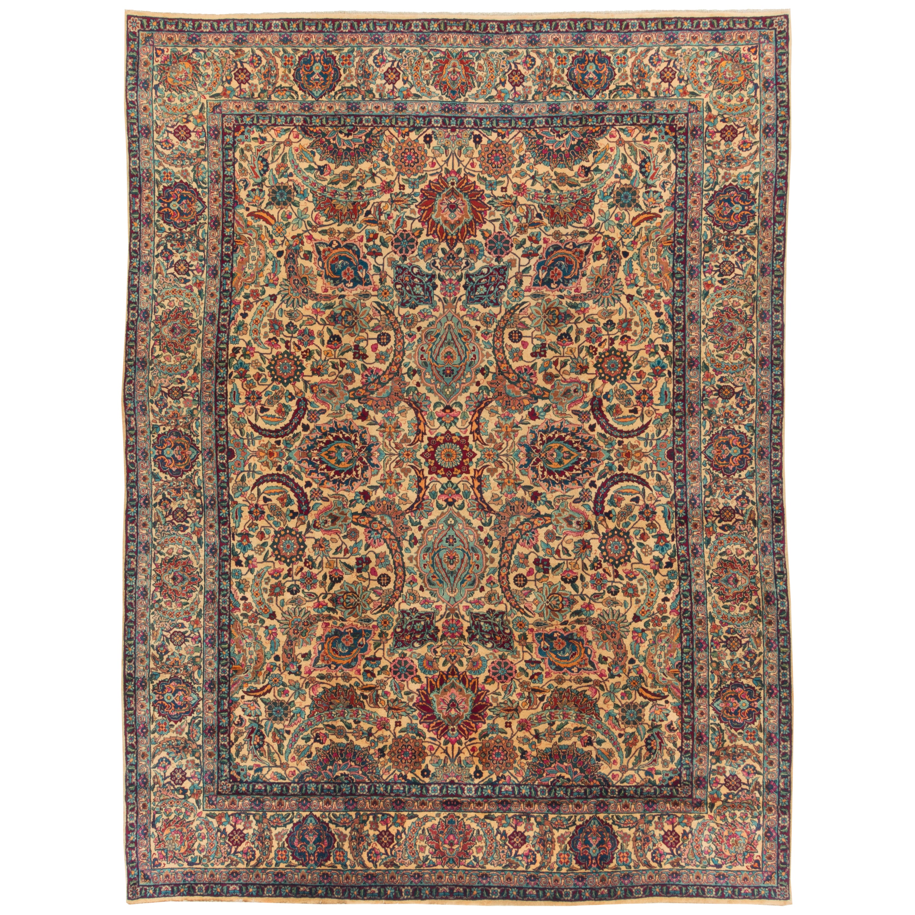 Kerman Handmade Carpet — Afshan | Wool / Cotton Warp | 267 × 357 cm | SKU 10900154