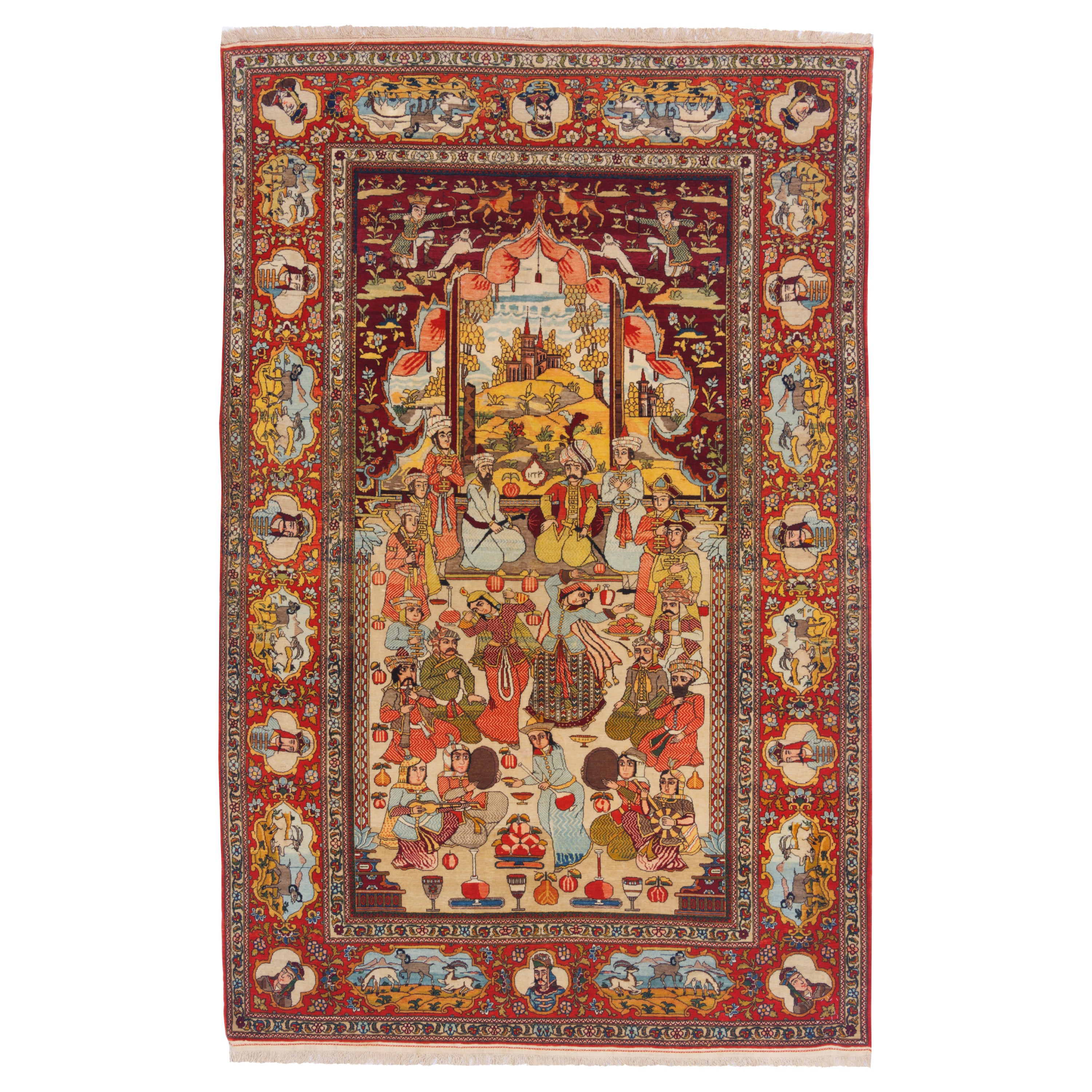 Isfahan Handmade Carpet — Sarasar | Wool / Cotton Warp | 130 × 200 cm | SKU 10200024