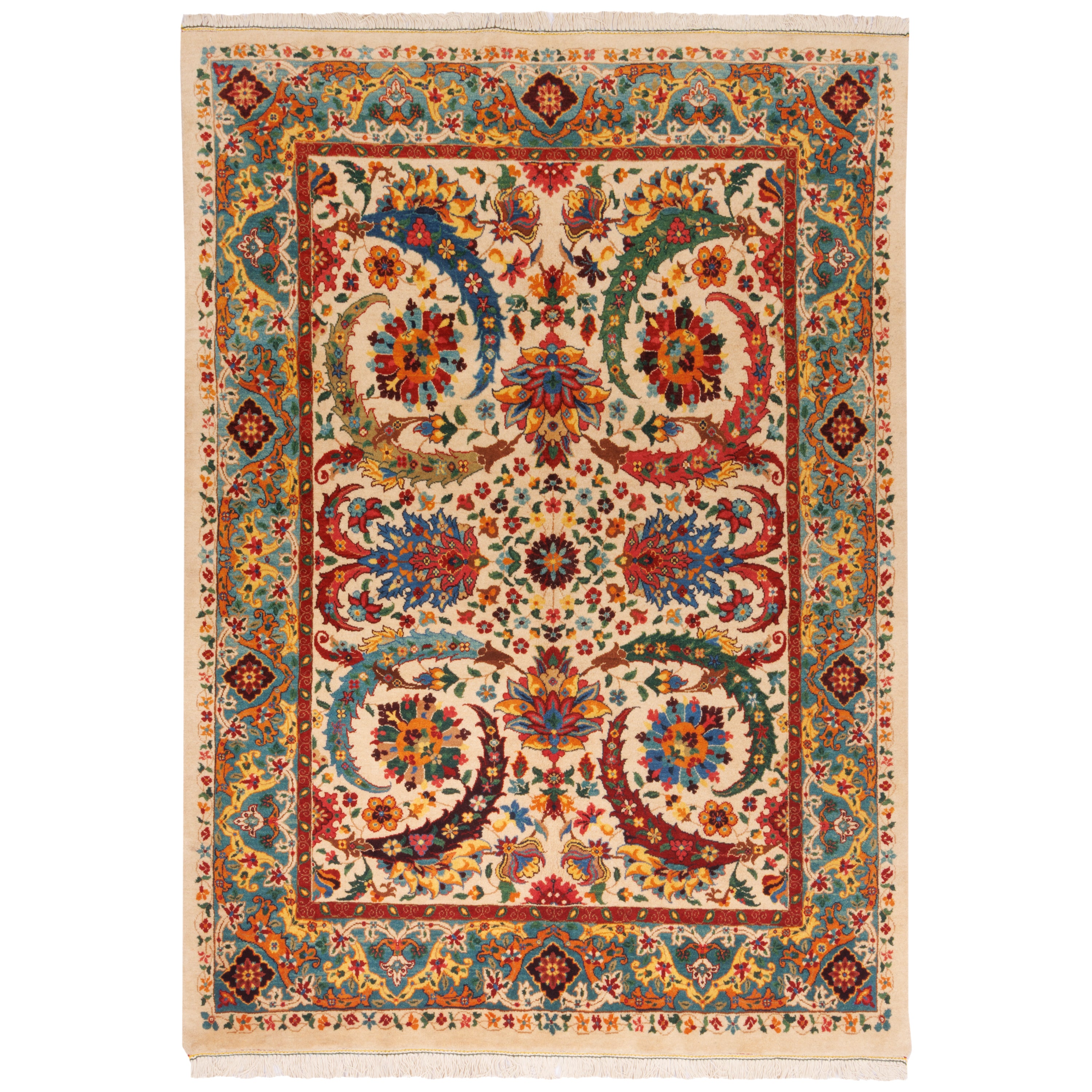 Varamin Handmade Carpet — Afshan | Wool / Cotton Warp | 148 × 208 cm | SKU 10300927