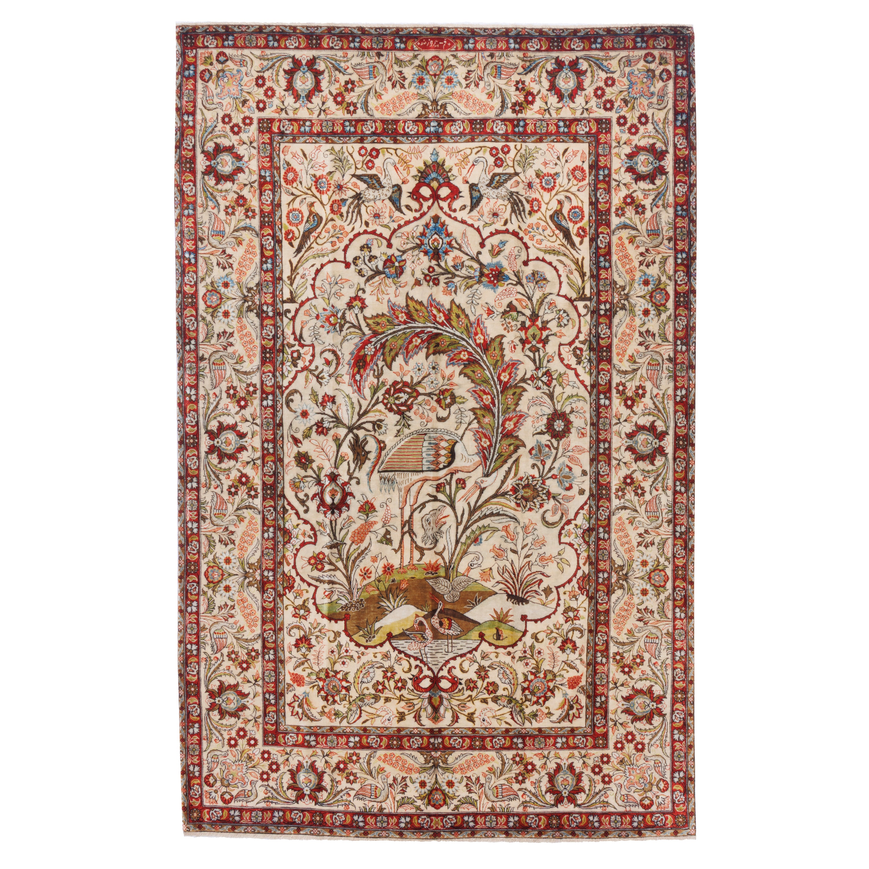 Qom Handmade Carpet — Sarasar | Full Silk | 160 × 235 cm | SKU 10300047