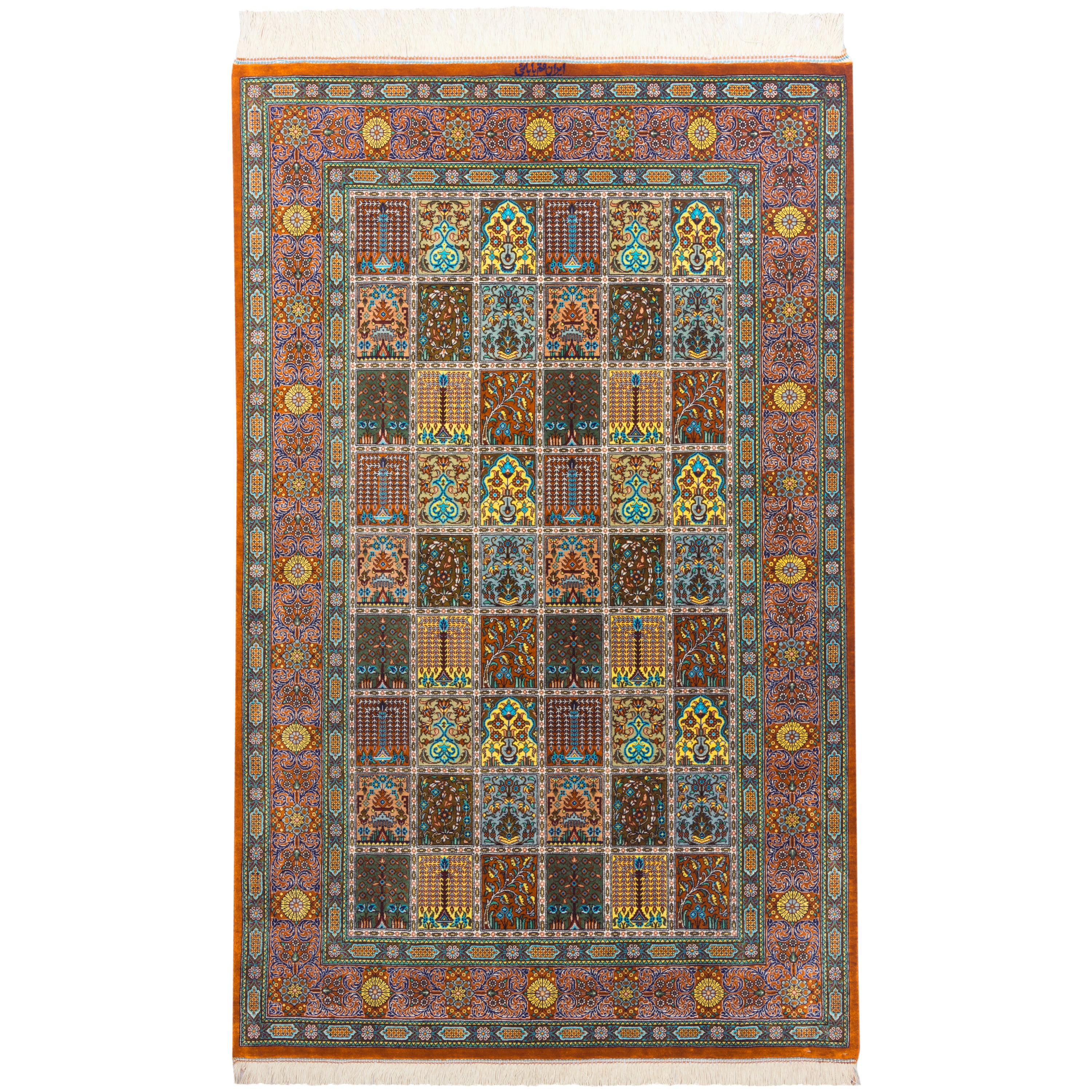 Qom Handmade Carpet — Kheshti | Full Silk | 95 × 151 cm | SKU 10100177