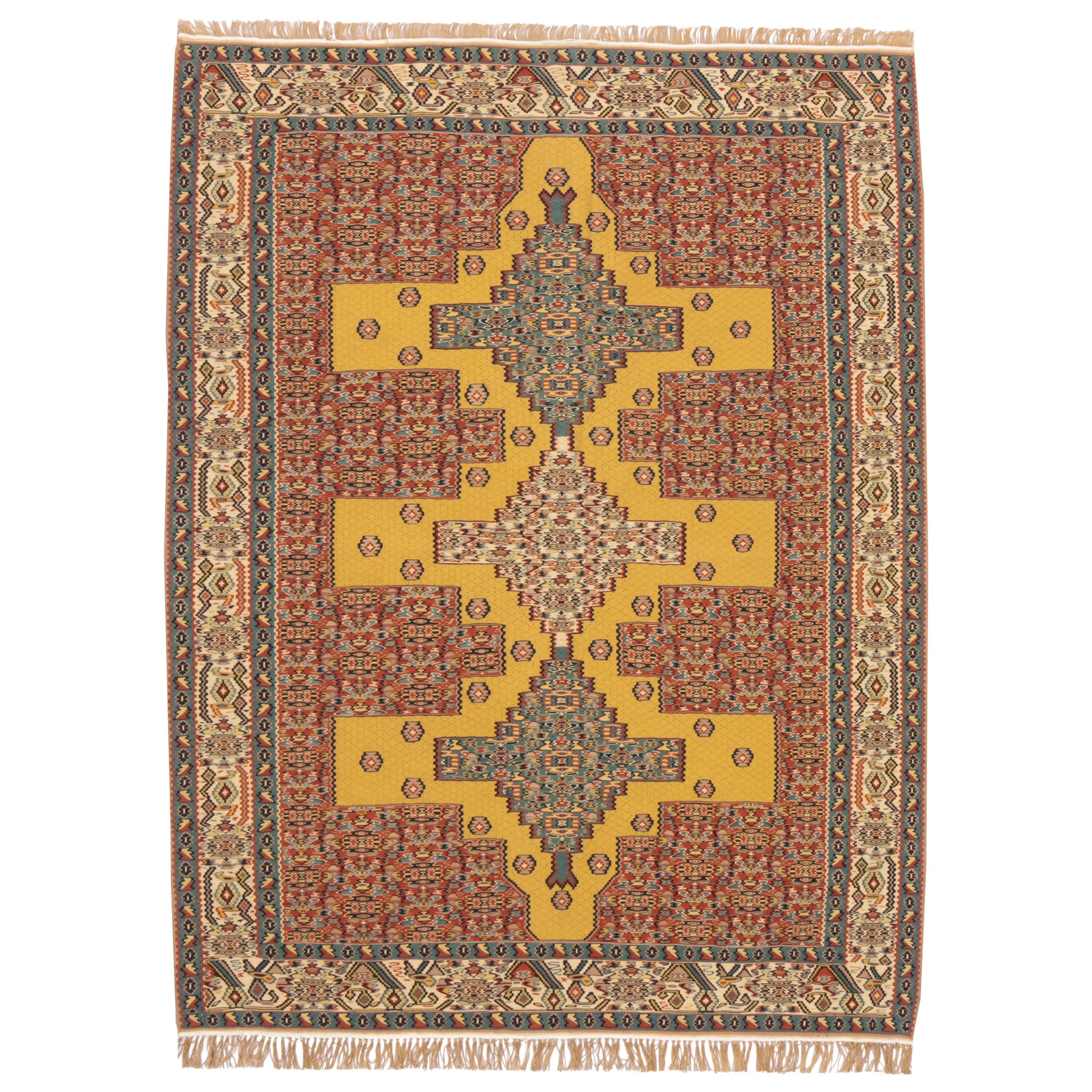 Sirjan Handmade Kilim — Sarasar | Full Wool | 127 × 165 cm | SKU 40201230