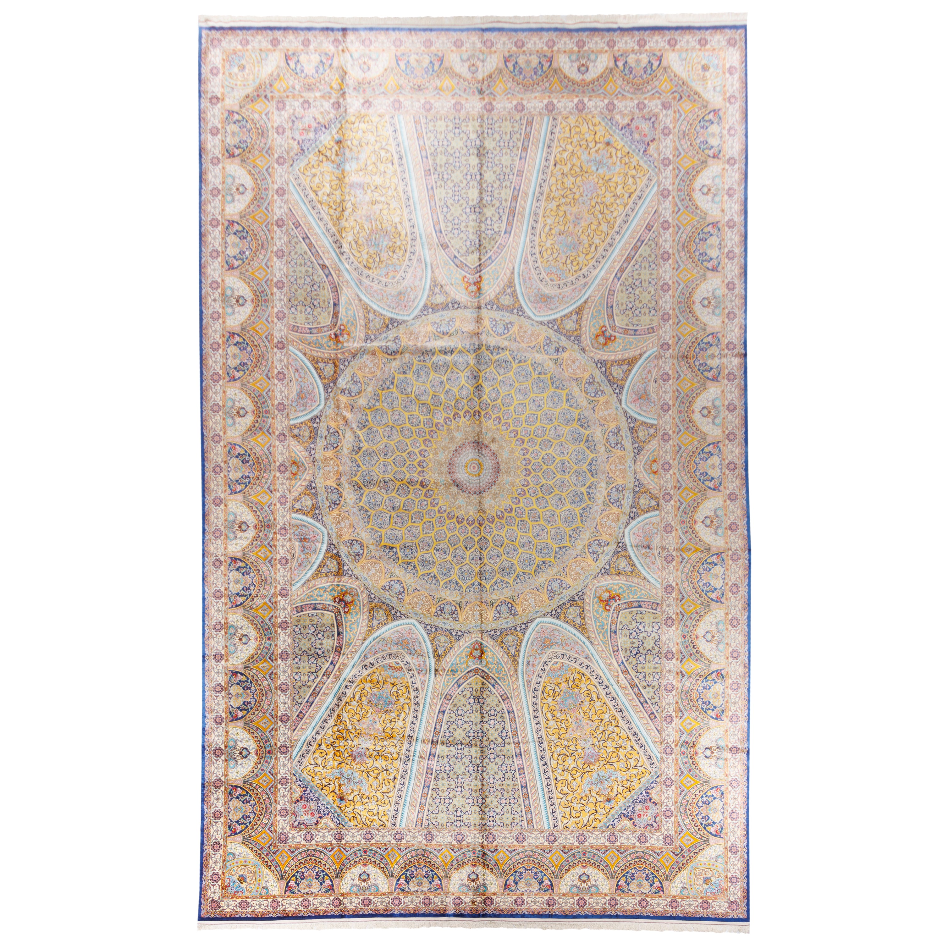 Tabriz Handmade Carpet — Gonbadi | Full Silk | 490 × 800 cm | SKU 13900767