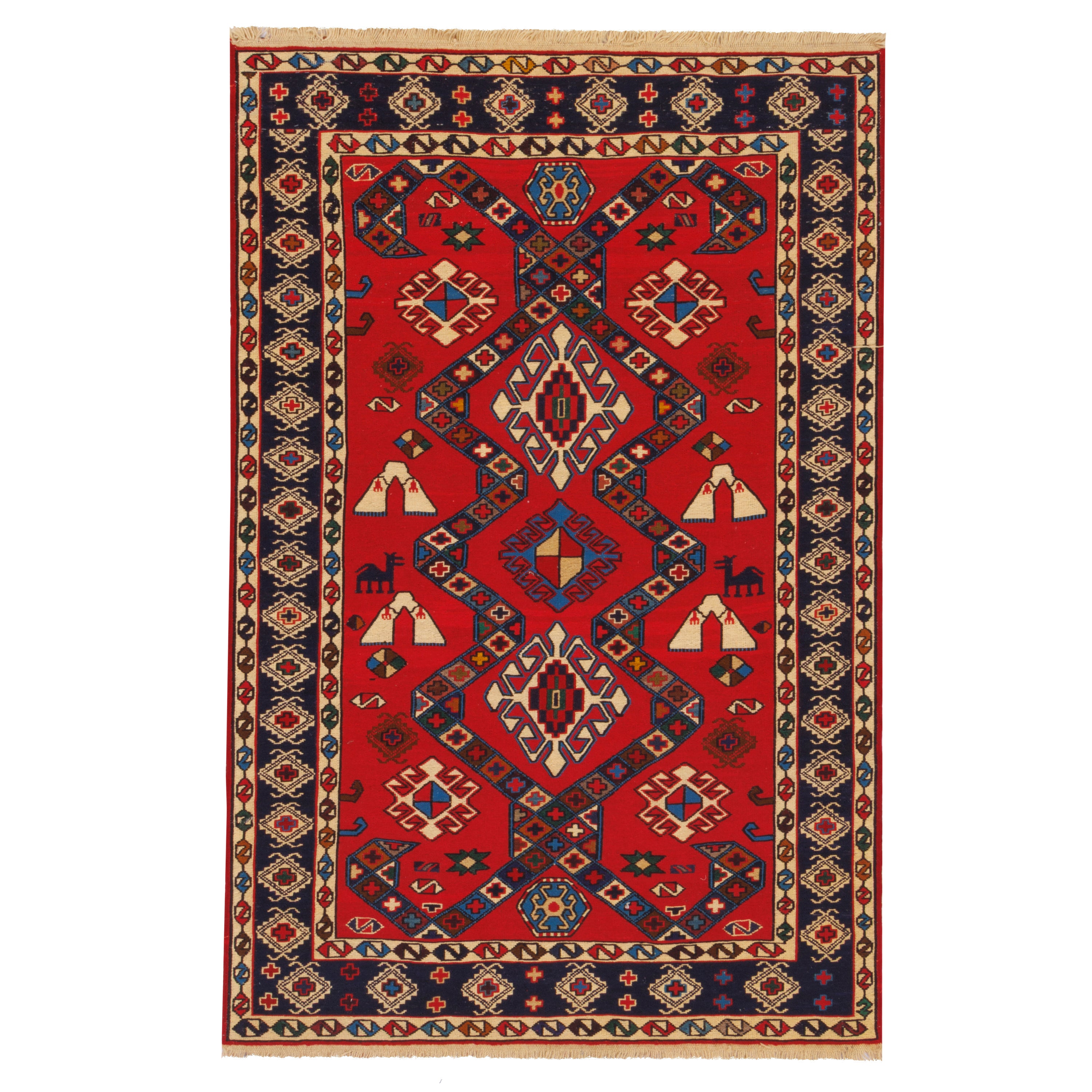 Sirjan Handmade Kilim — Sarasar | Full Wool | 108 × 160 cm | SKU 40101199