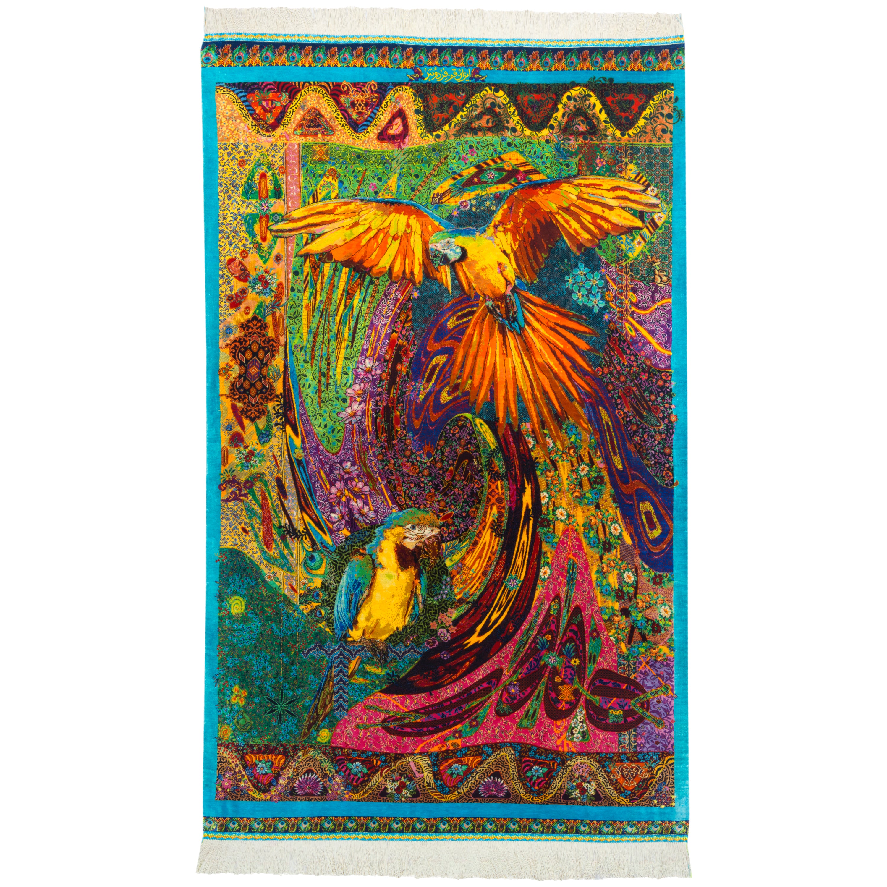 Qom Handmade Carpet — Sarasar | Full Silk | 96 × 156 cm | SKU 10100197