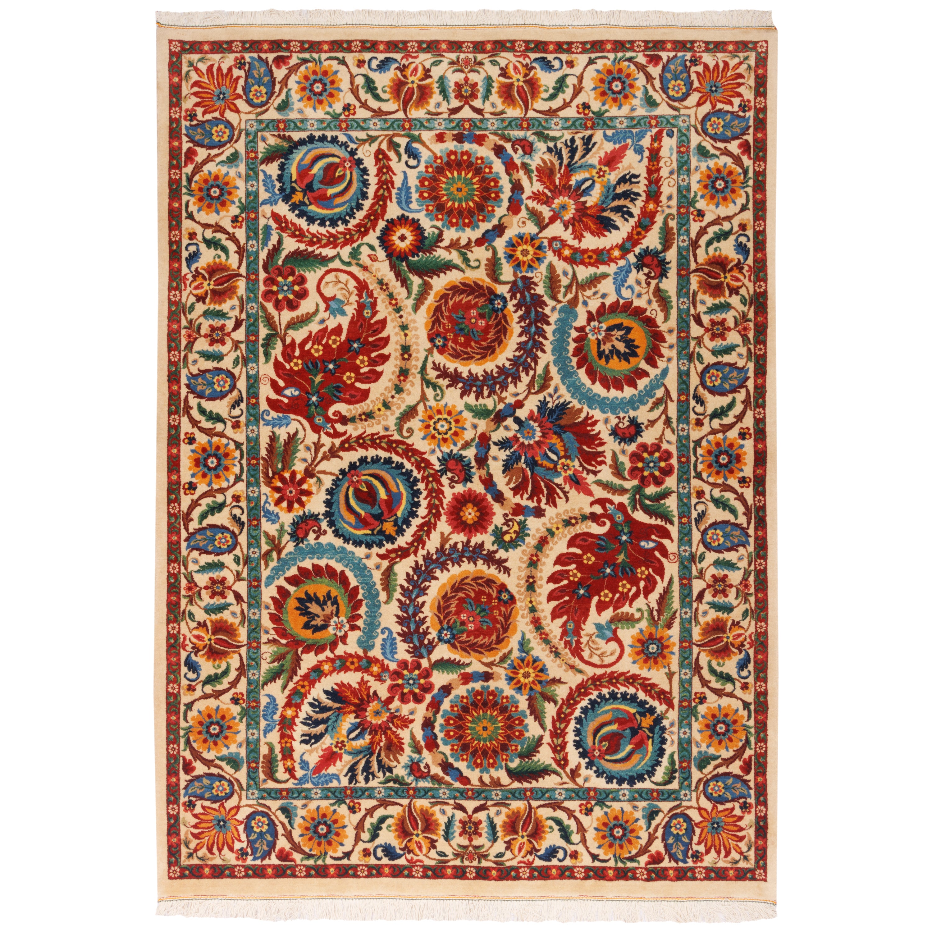 Varamin Handmade Carpet — Afshan | Wool / Cotton Warp | 160 × 230 cm | SKU 10300957