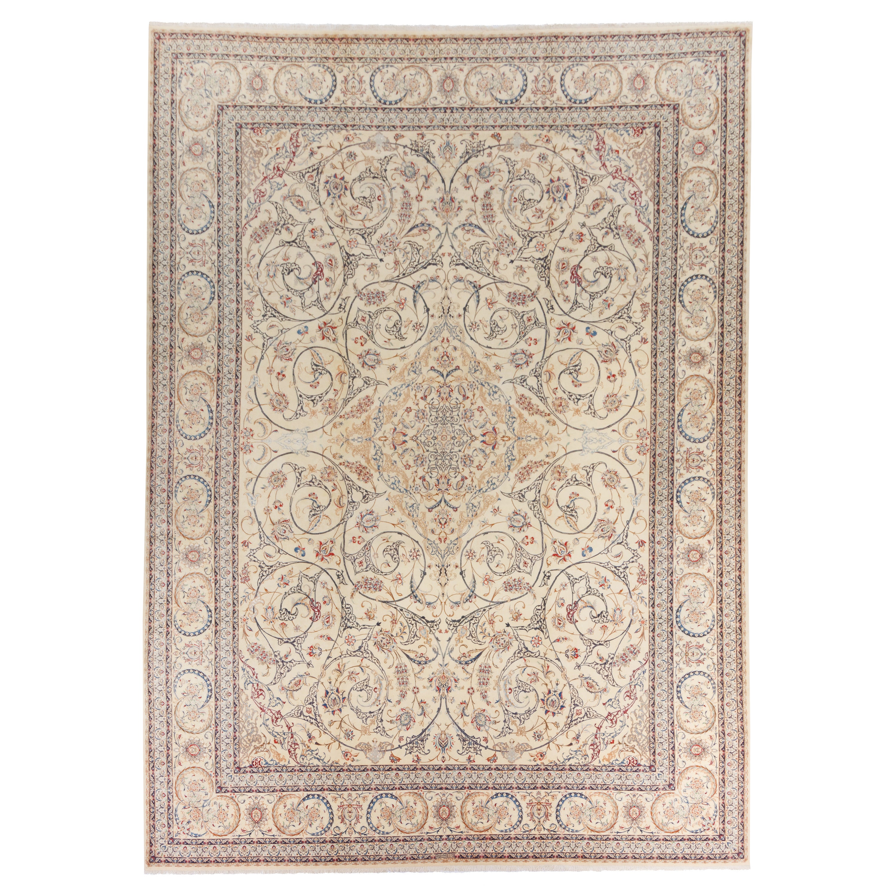 Nain Handmade Carpet — Toranj-dar | Silk Pile / Cotton Warp | 400 × 559 cm | SKU 12200717