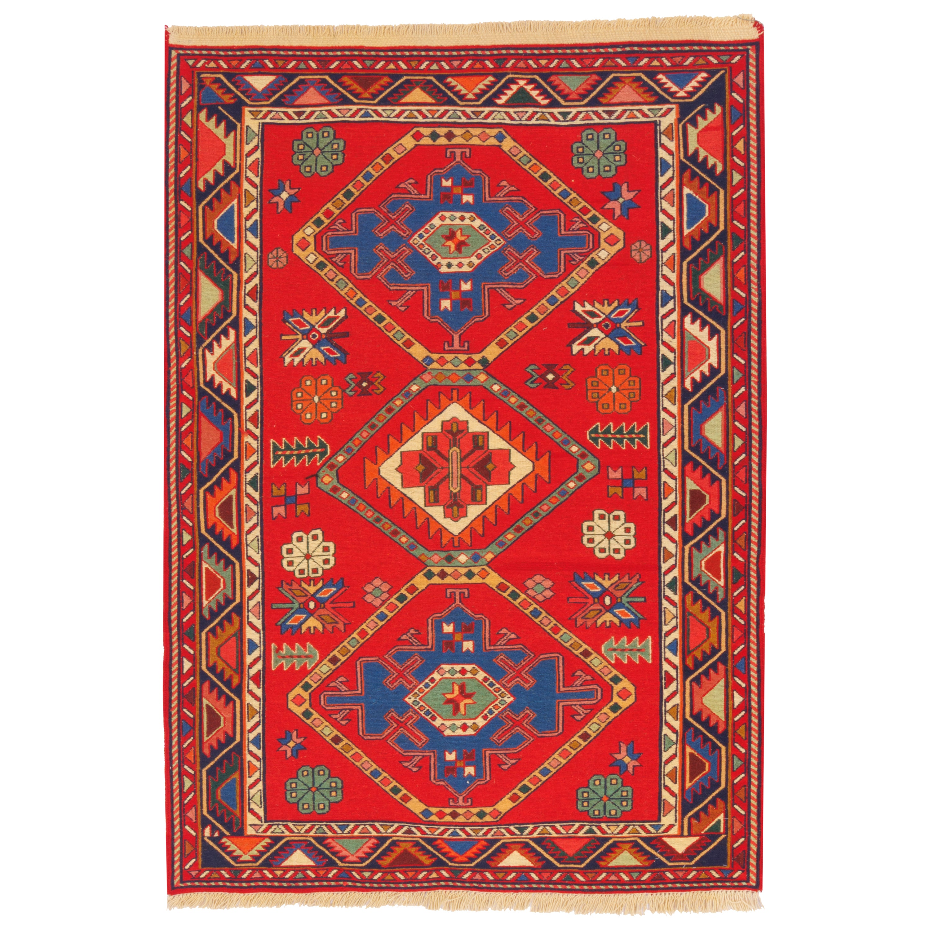 Sirjan Handmade Kilim — Sarasar | Full Wool | 108 × 150 cm | SKU 40101212