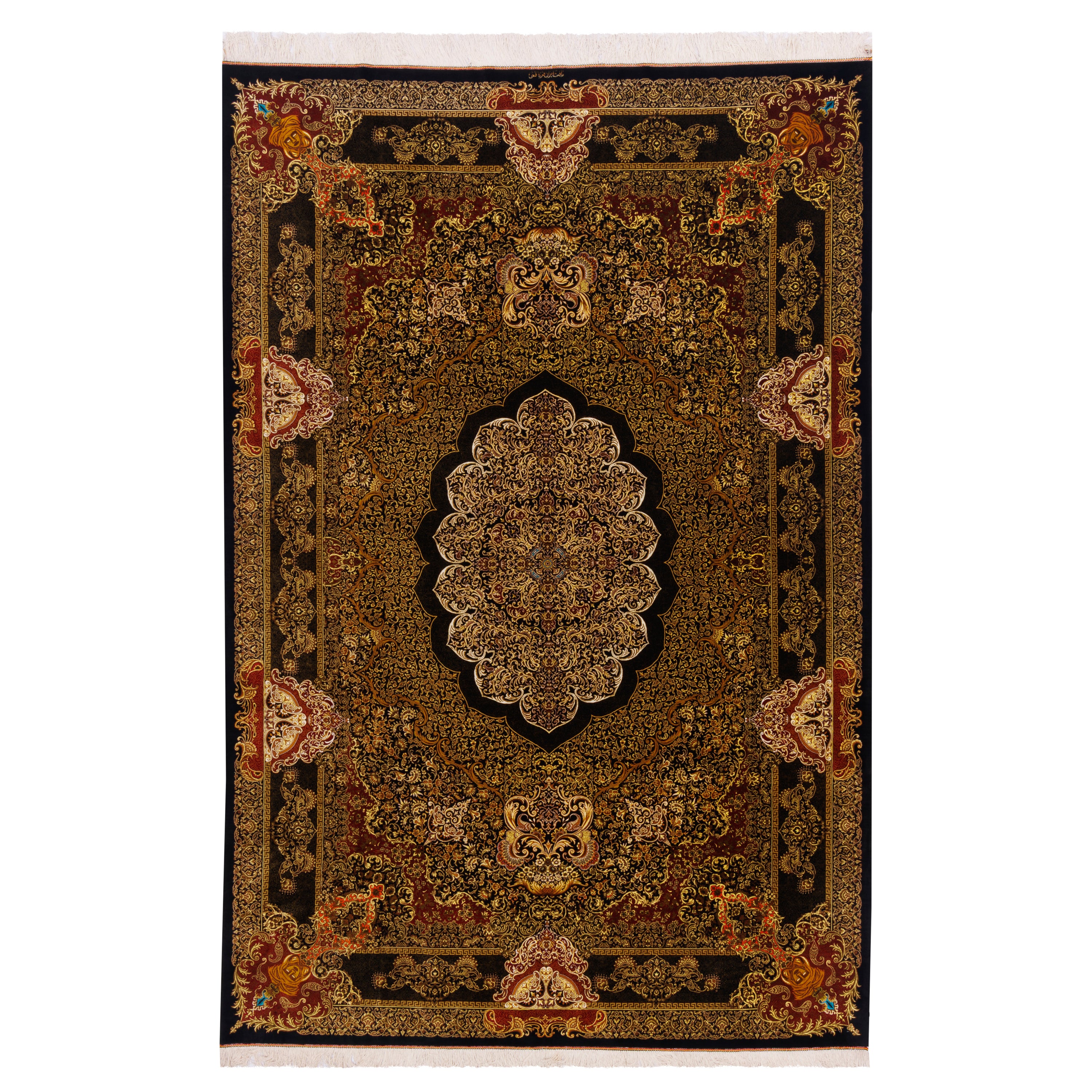 Qom Handmade Carpet — Lachak Toranj | Full Silk | 200 × 300 cm | SKU 10601051