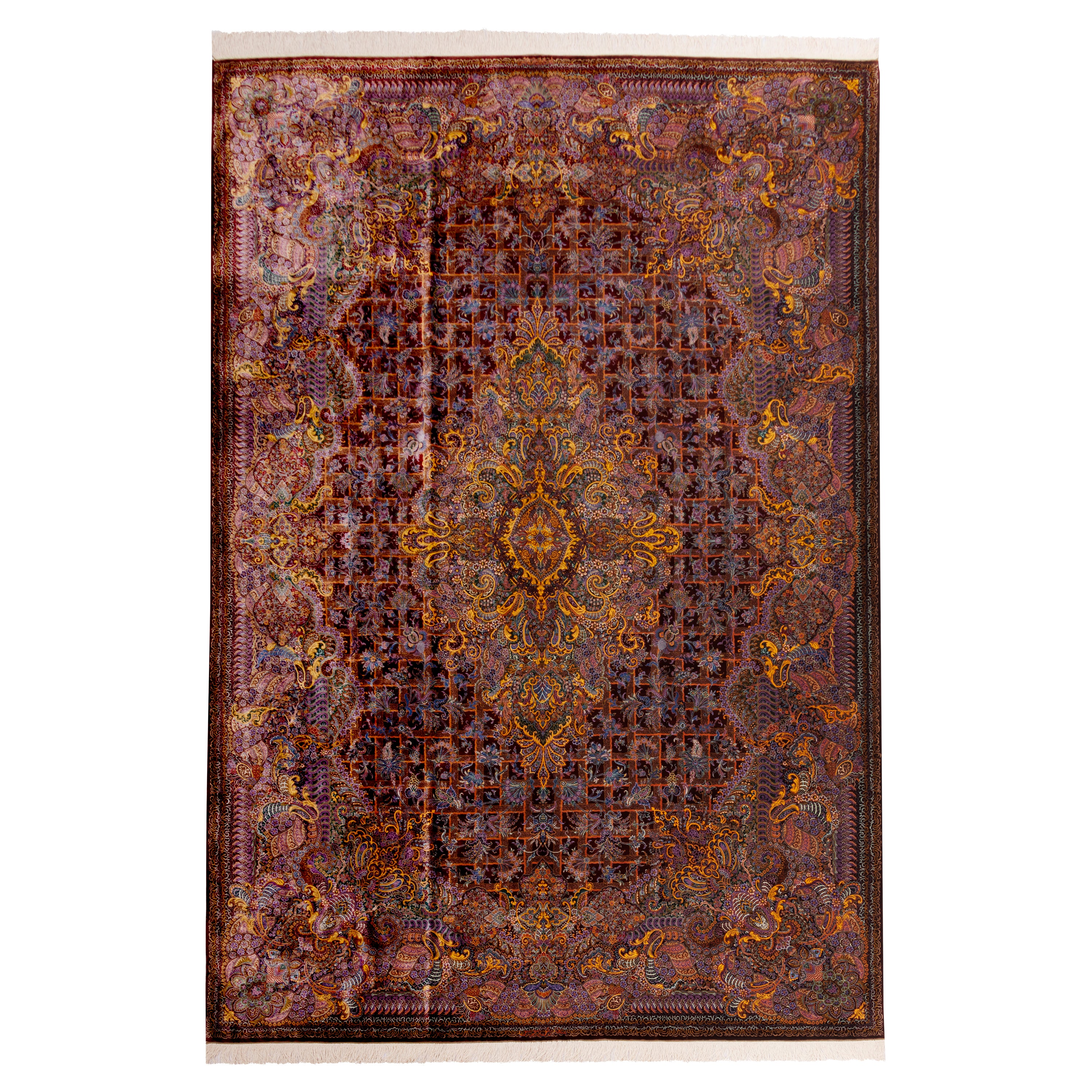 Qom Handmade Carpet — Lachak Toranj | Full Silk | 204 × 304 cm | SKU 10601044