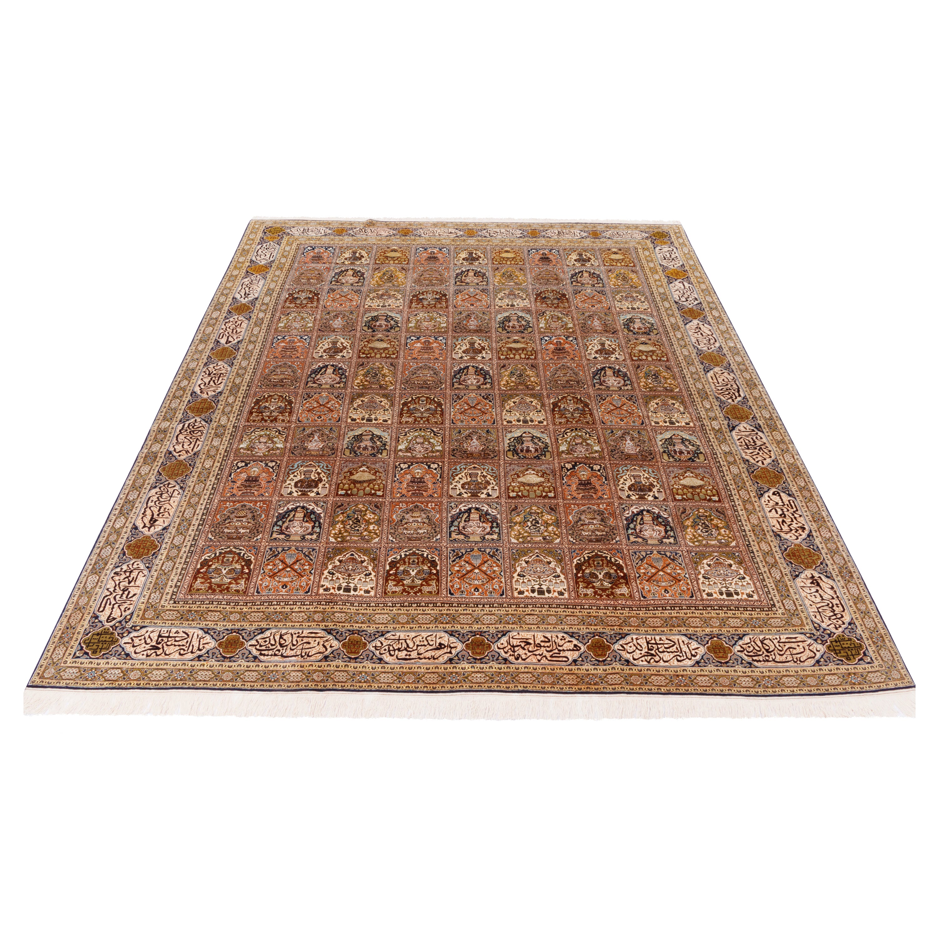 Qom Handmade Carpet — Kheshti | Silk Pile / Cotton Warp | 317 × 395 cm | SKU 11200134