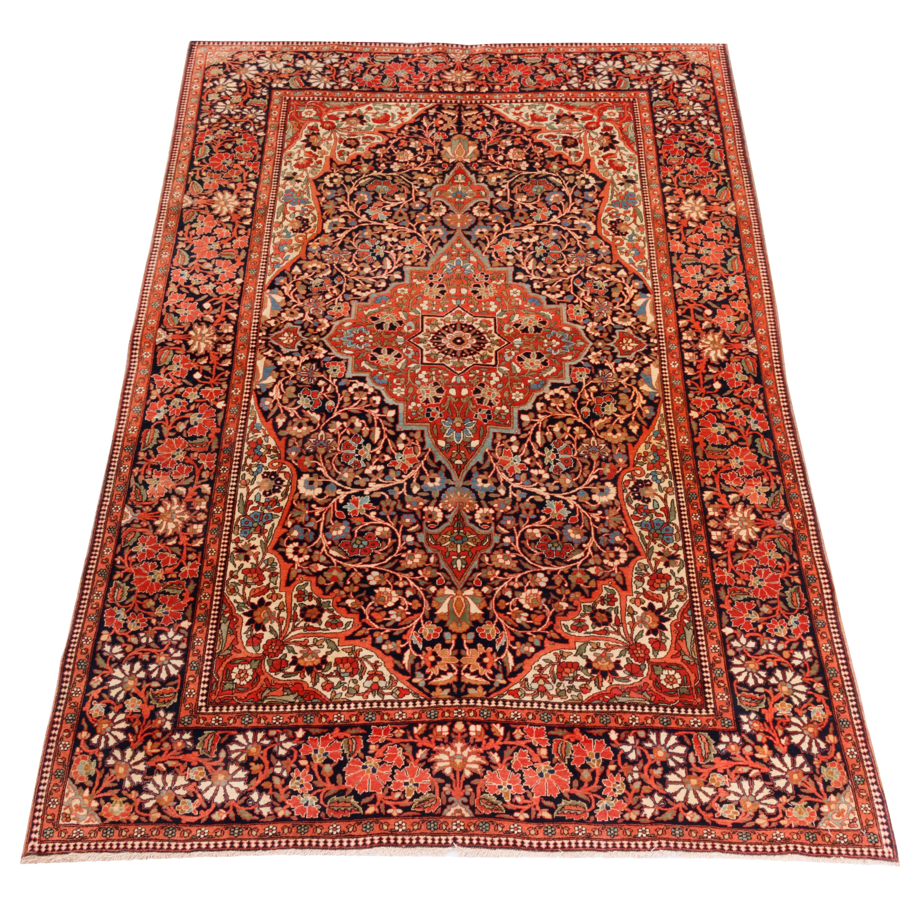 Kashan Handmade Carpet — Lachak Toranj | Wool / Cotton Warp | 134 × 198 cm | SKU 10200039